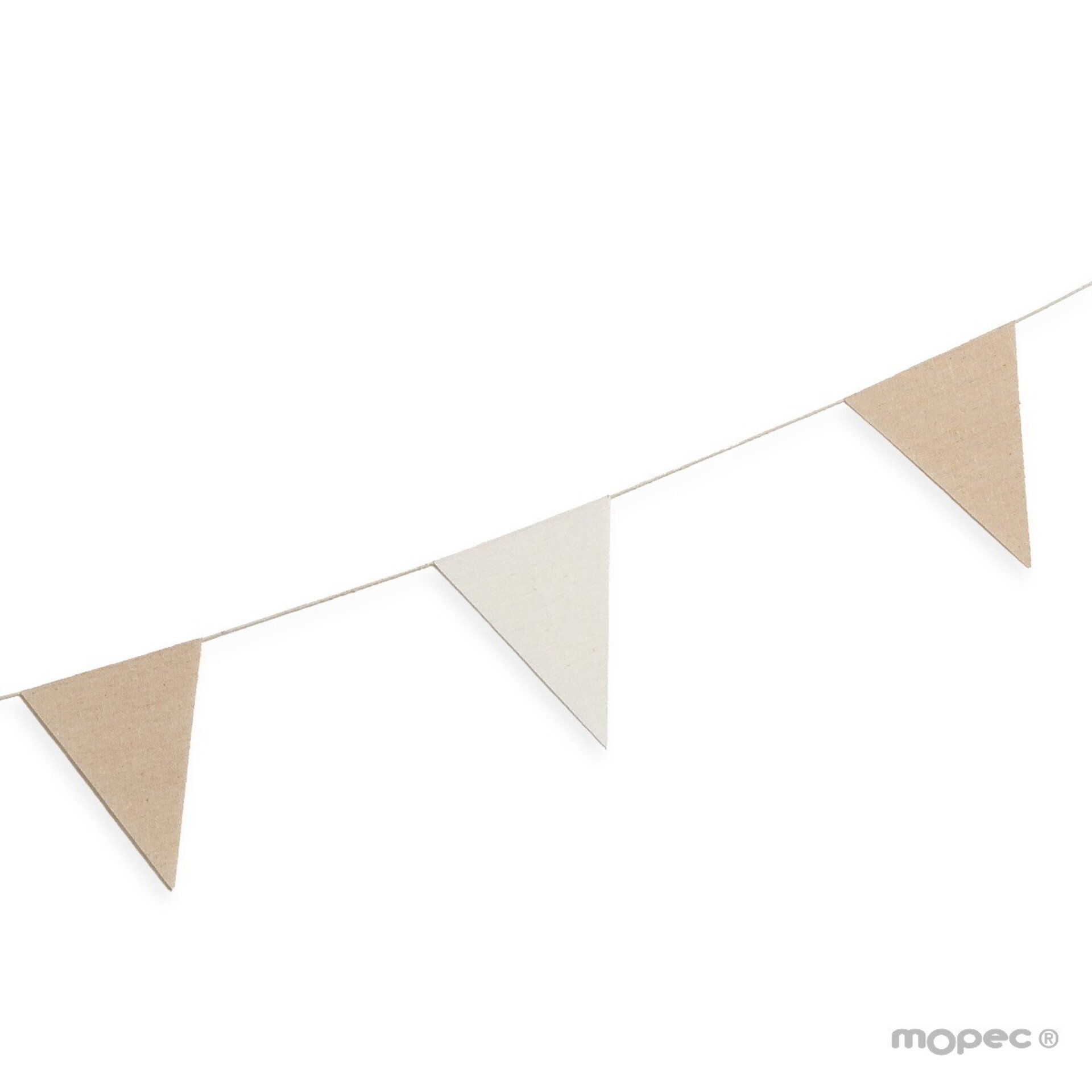 Guirnalda bandera tela marfil beige - 1