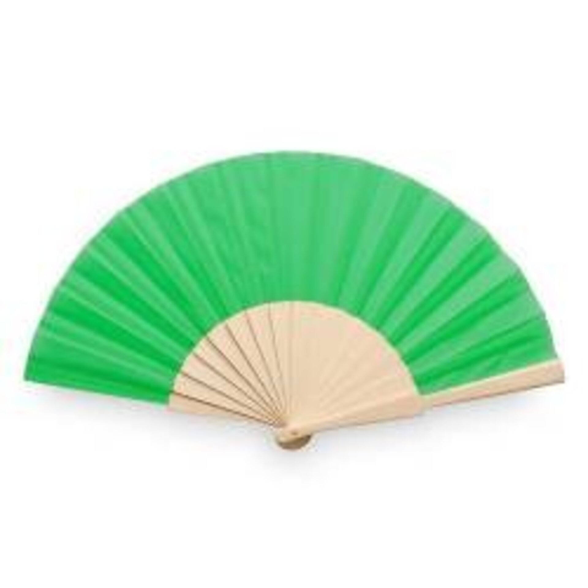 ABANICO DE TELA Y MADERA - 1