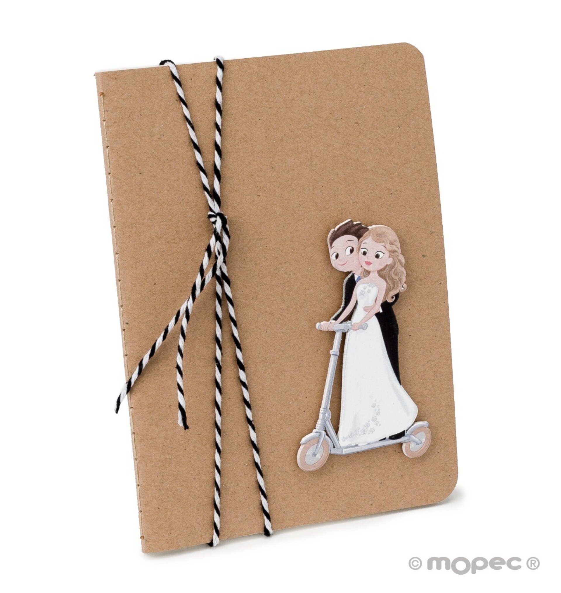 Libreta novios patinete Pop&Fun cinta bicolor - 1