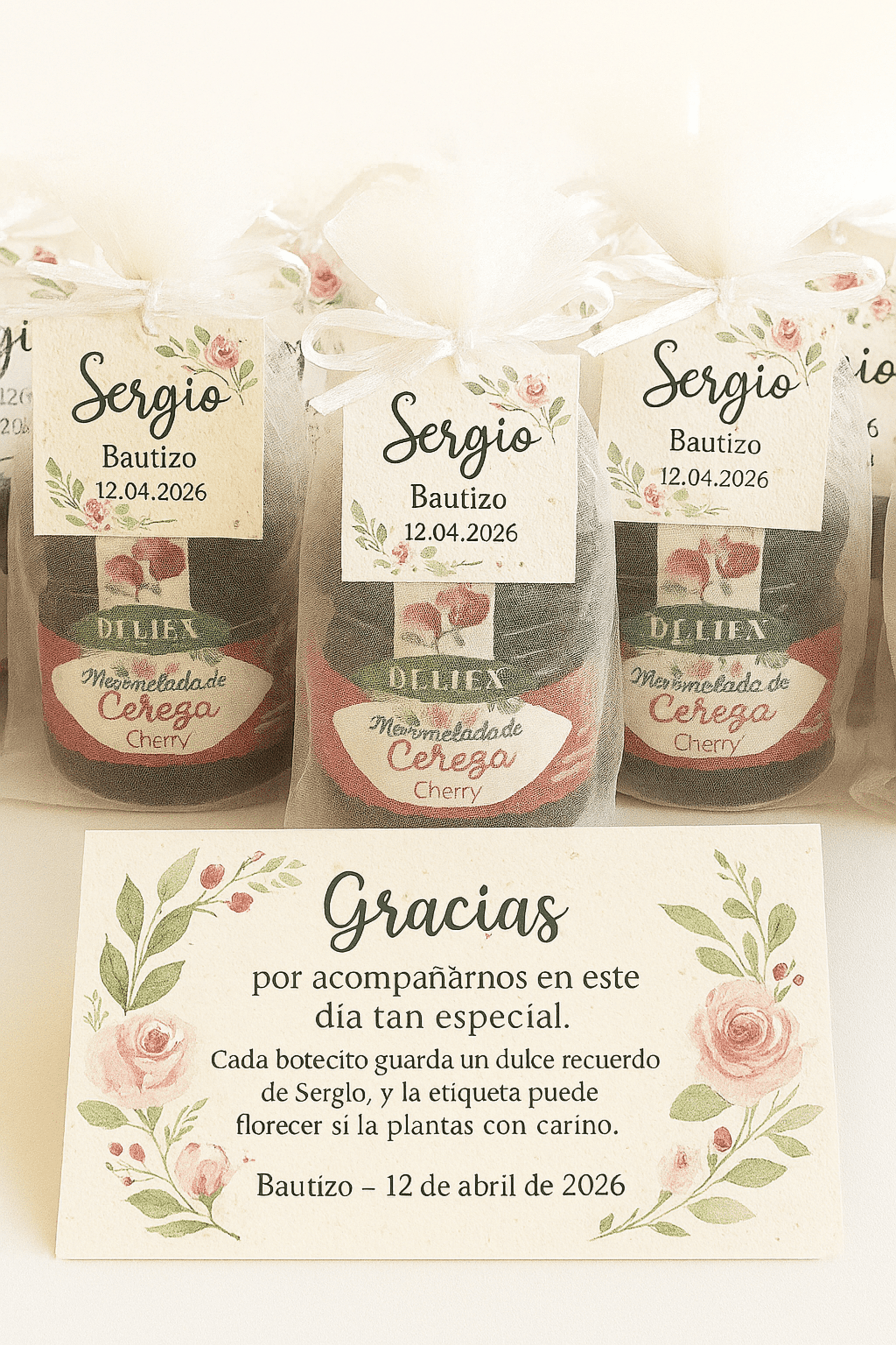 Mermelada en miniatura con etiqueta de papel de semillas - 2