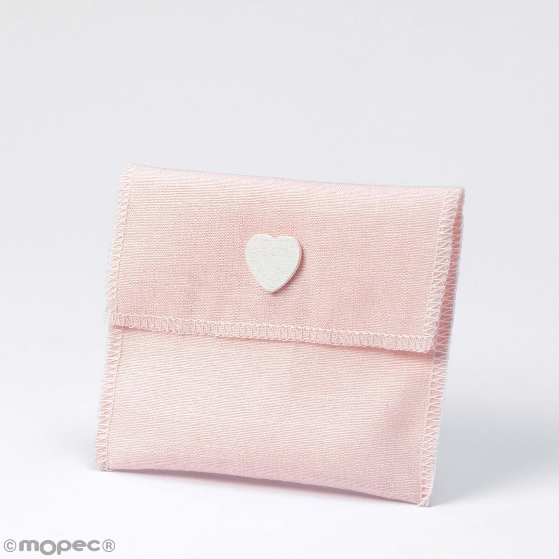 Guardatodo rosa con velcro y corazón madera min 12 1,10€ - 1