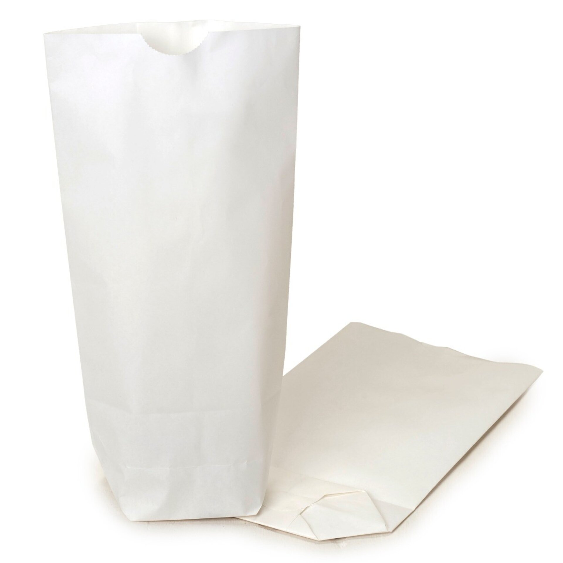 Bolsa papel blanco con base12x21X5cm.(preciox50u.) - 1