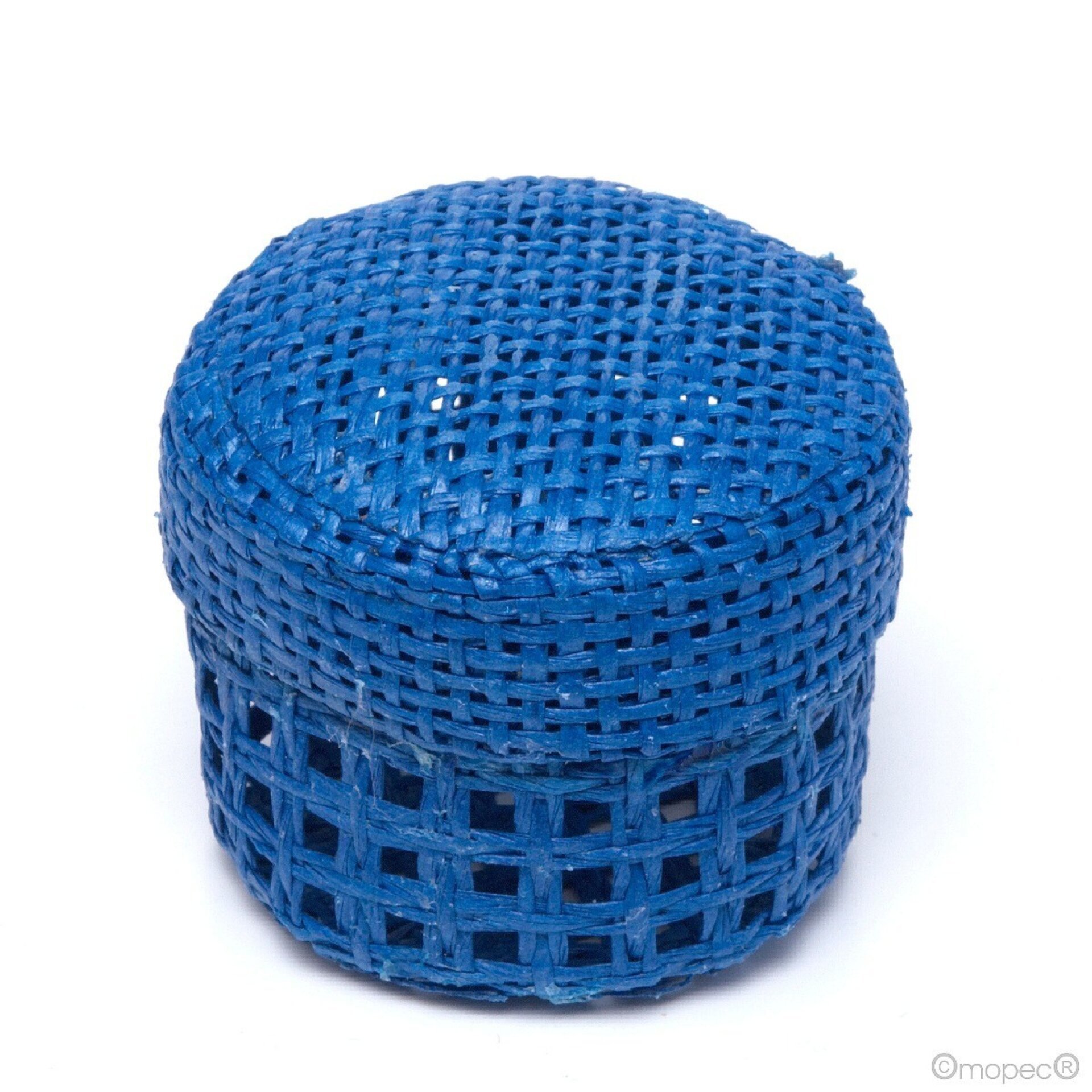 Cajita redonda rejilla azul eléctrico min 12 precio ud ,70€ - 1