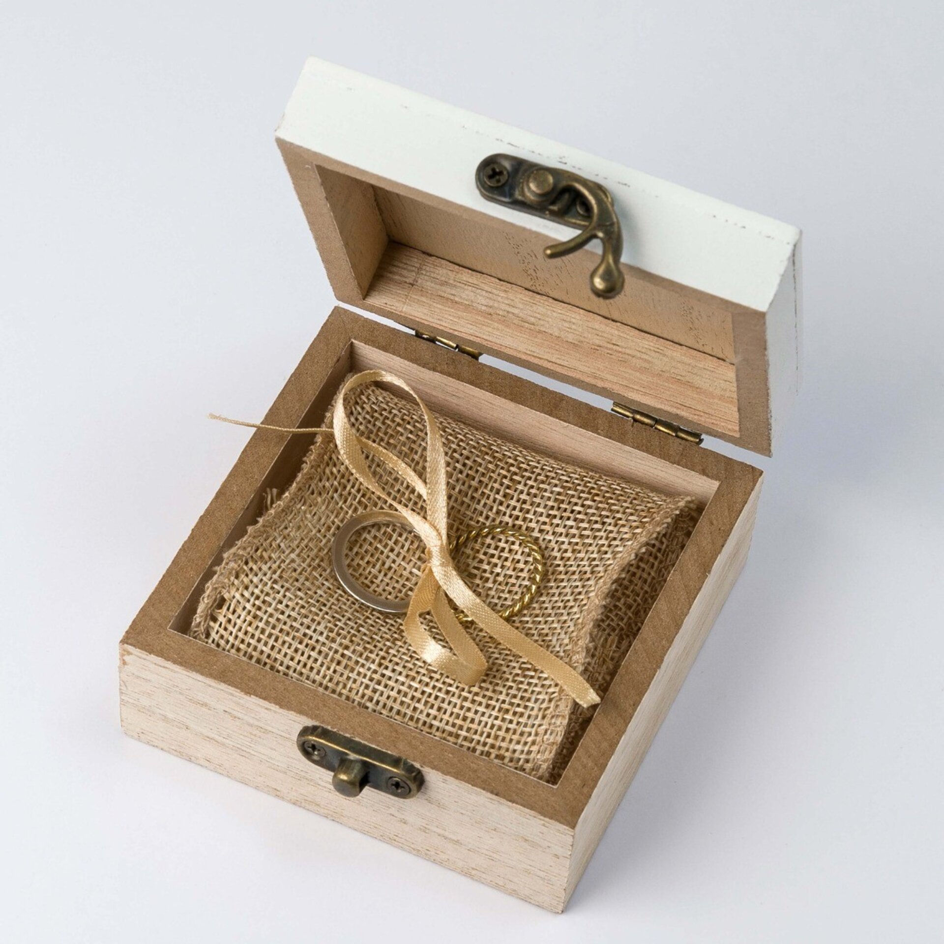 Caja anillos de boda Orla Corazón personalizada 8,5x8,5x4,3cm - 2