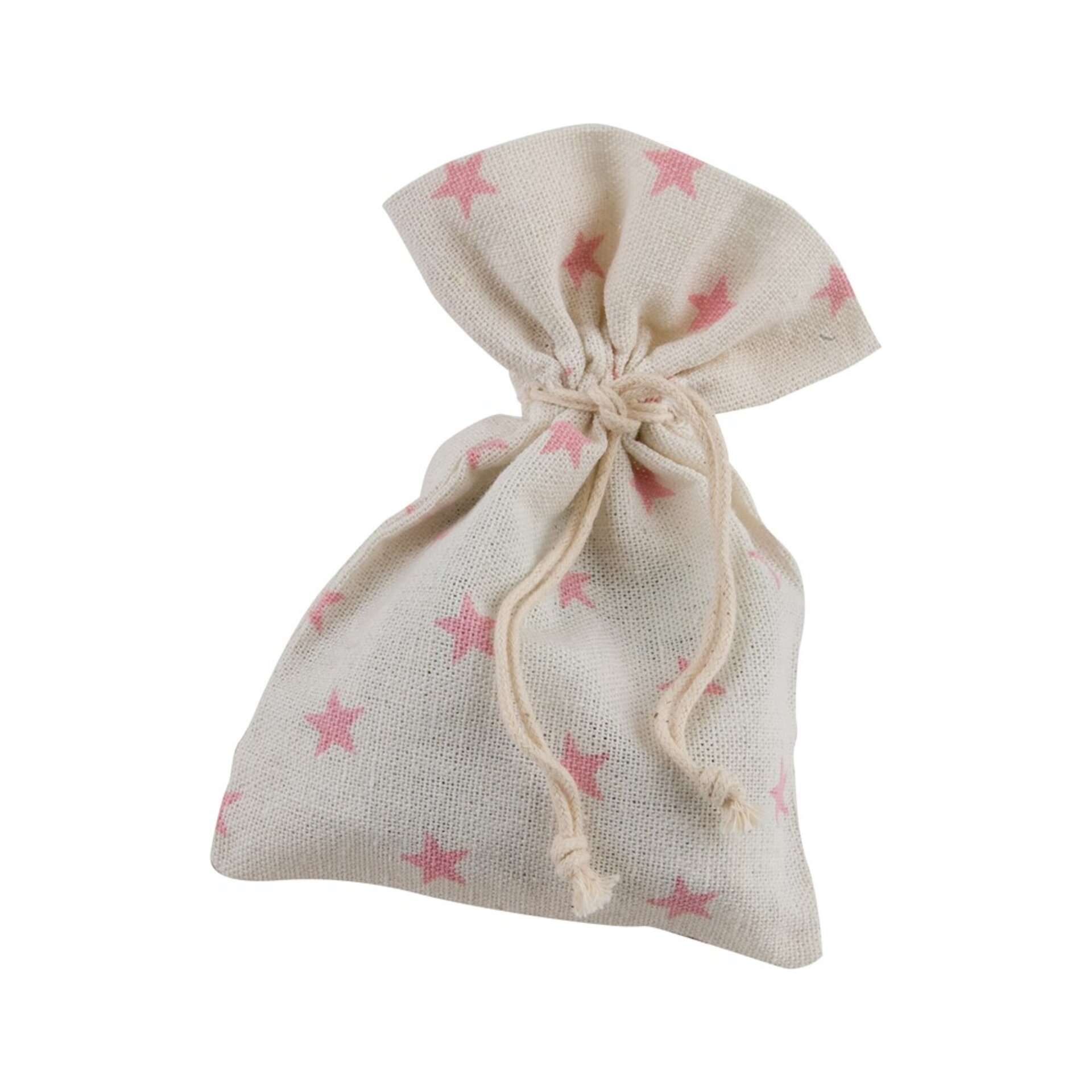 Bolsa algodón estrellas rosas lote 12 precio ud 1,20€ - 1