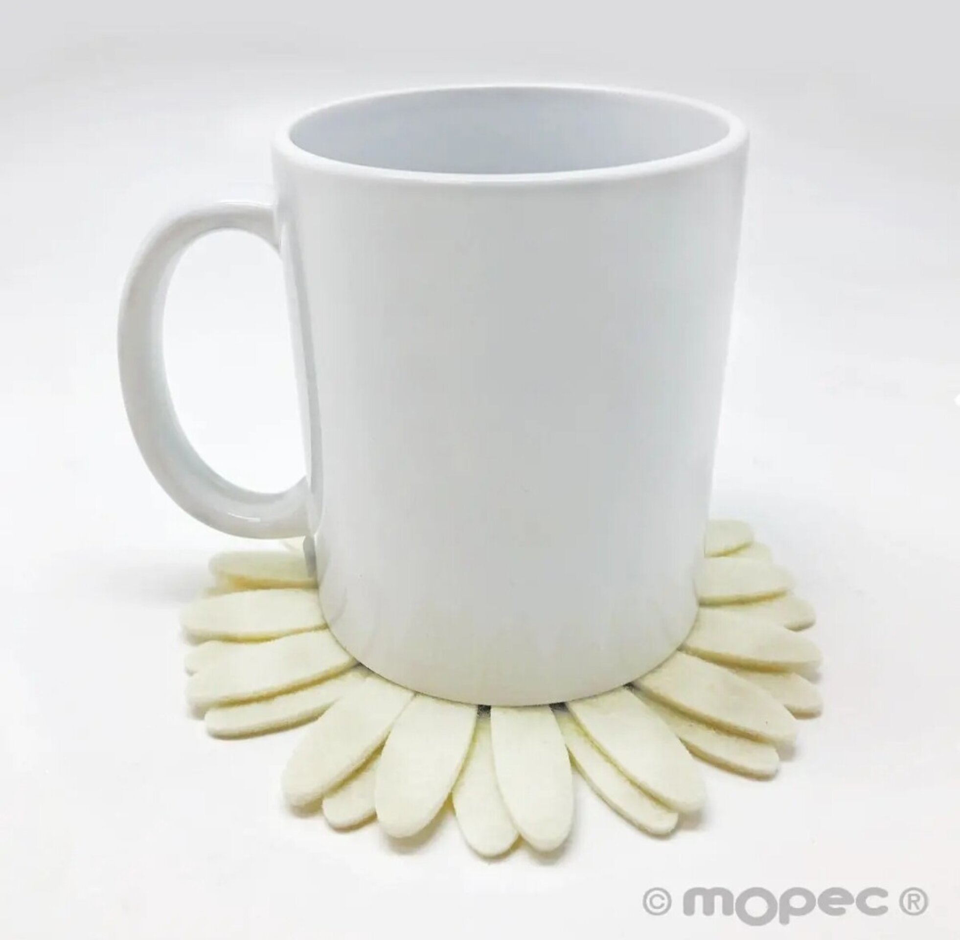 Posavasos fieltro margarita 13cm diam.,  0.80€ min.4 - 3