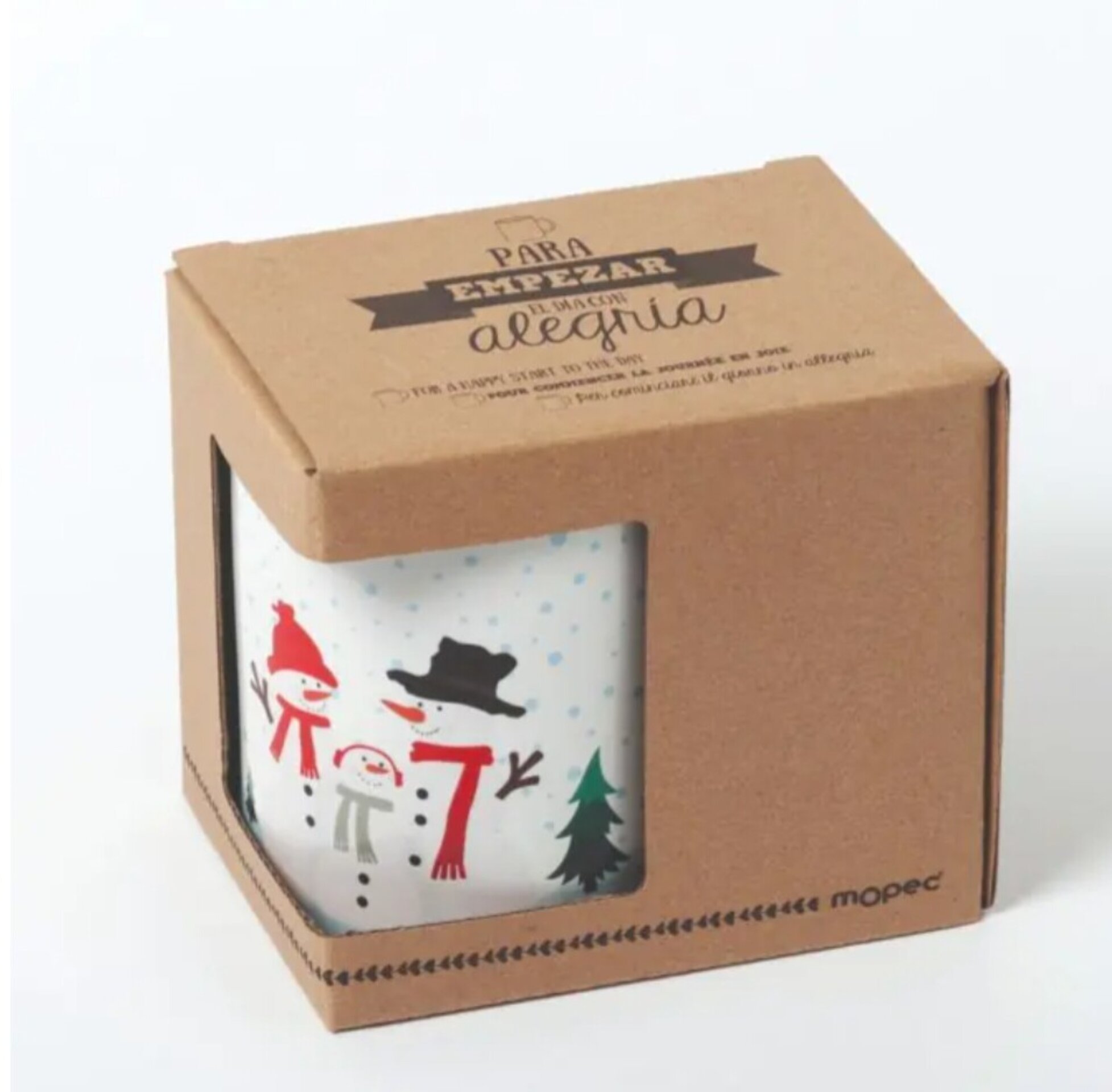 Taza cerámica familia muñeco de nieve en caja regalo - 2