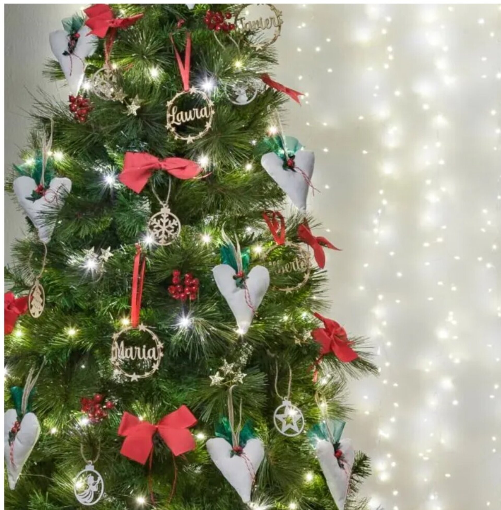 Caja de 27 bolas navideñas con cordel Ø5,3cm - 2