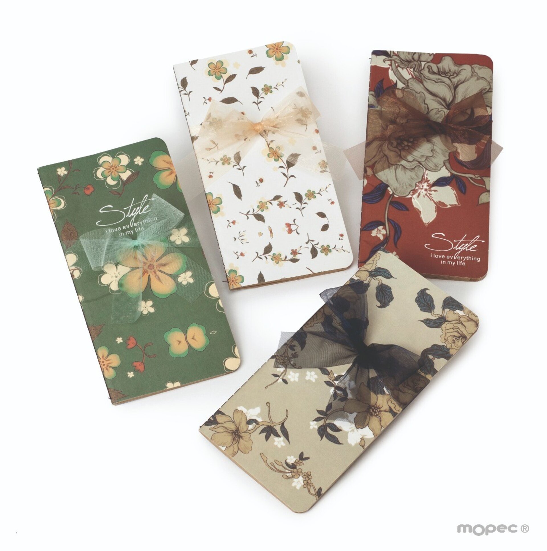 Libreta flores decoradas 4 surtido lote de 4 precio ud 1,95€ - 1