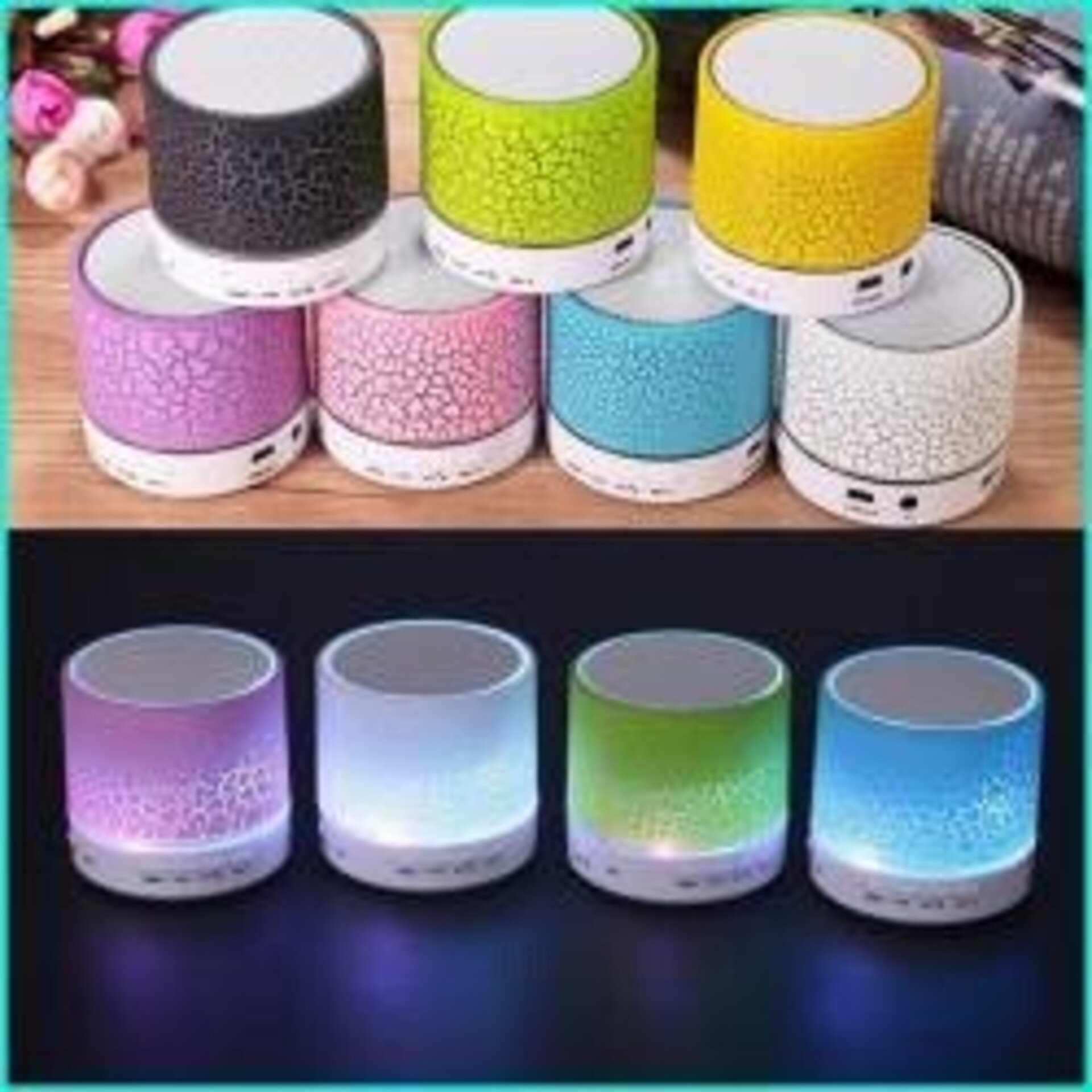 MINI ALTAVOZ BLUETOOTH CON LUZ LED+RADIO+USB - 5