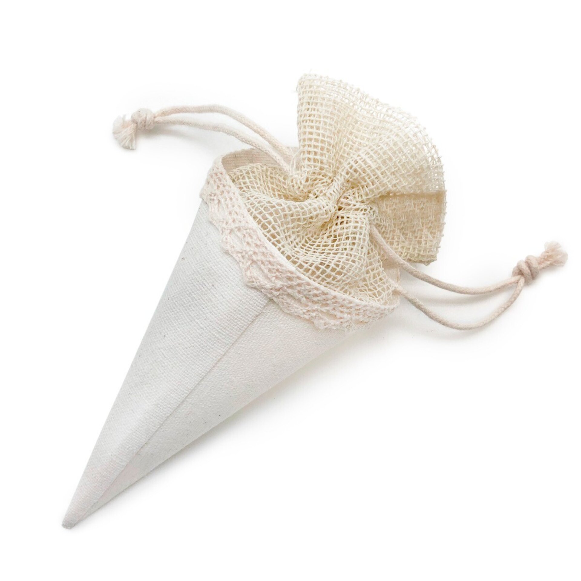 Cono-bolsa 6,5x15x4cm.marfil, min.12 1,20€ - 2