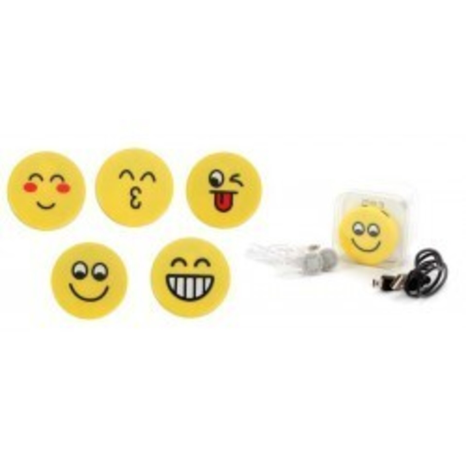 MP3 EMOTICONO EN CAJA DE REGALO (CABLE+CASCOS) - 1
