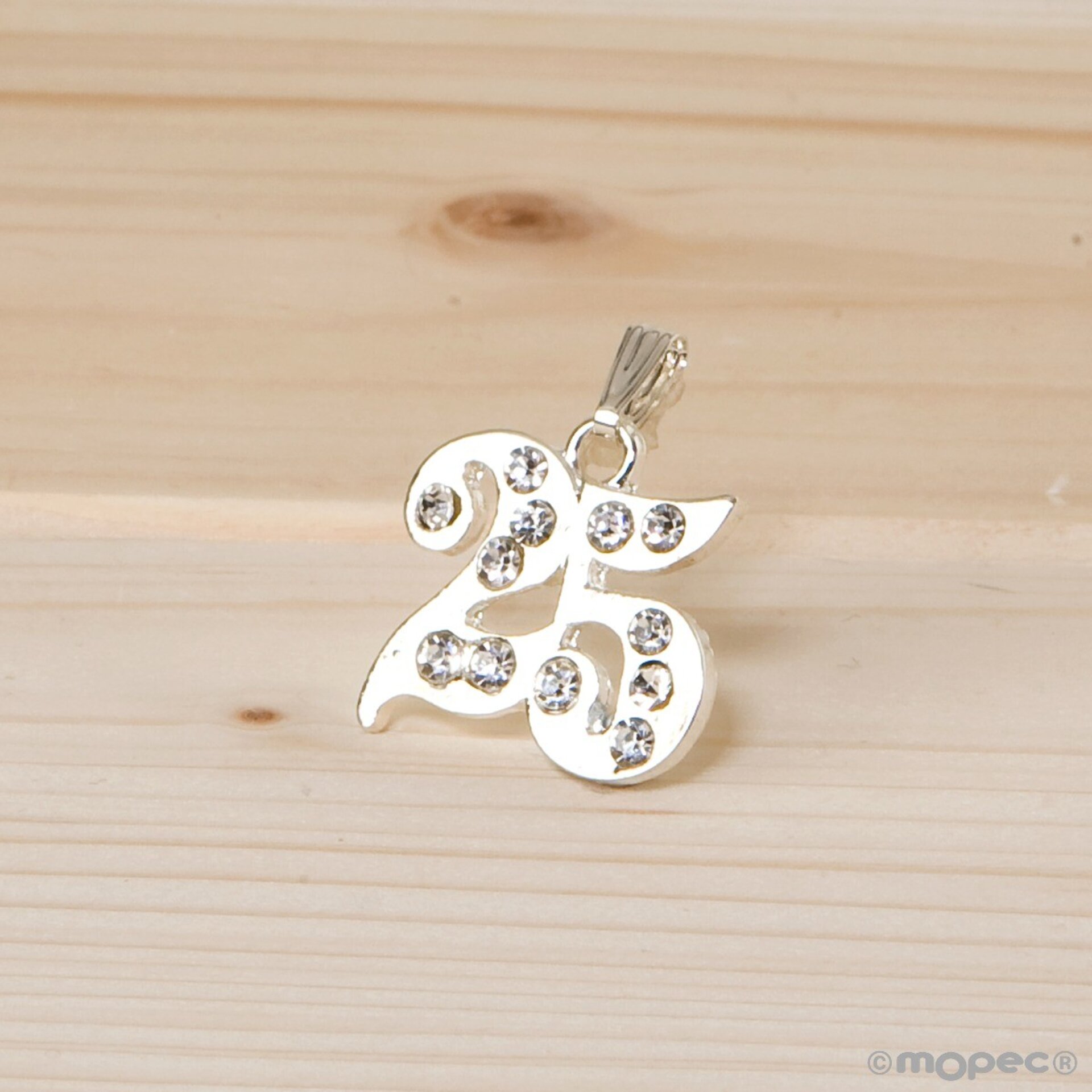 Colgante strass 25 años, min.12 0,85€ - 2