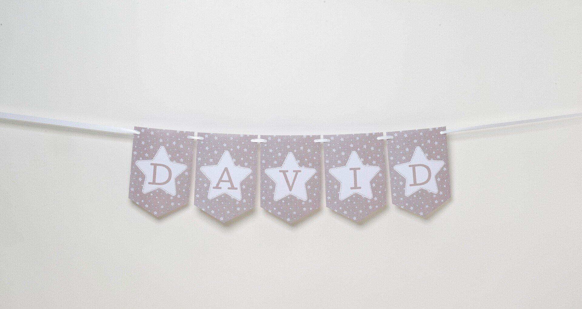 Banderola beige con estrella para guirnalda 14,6x21,7cm - 2