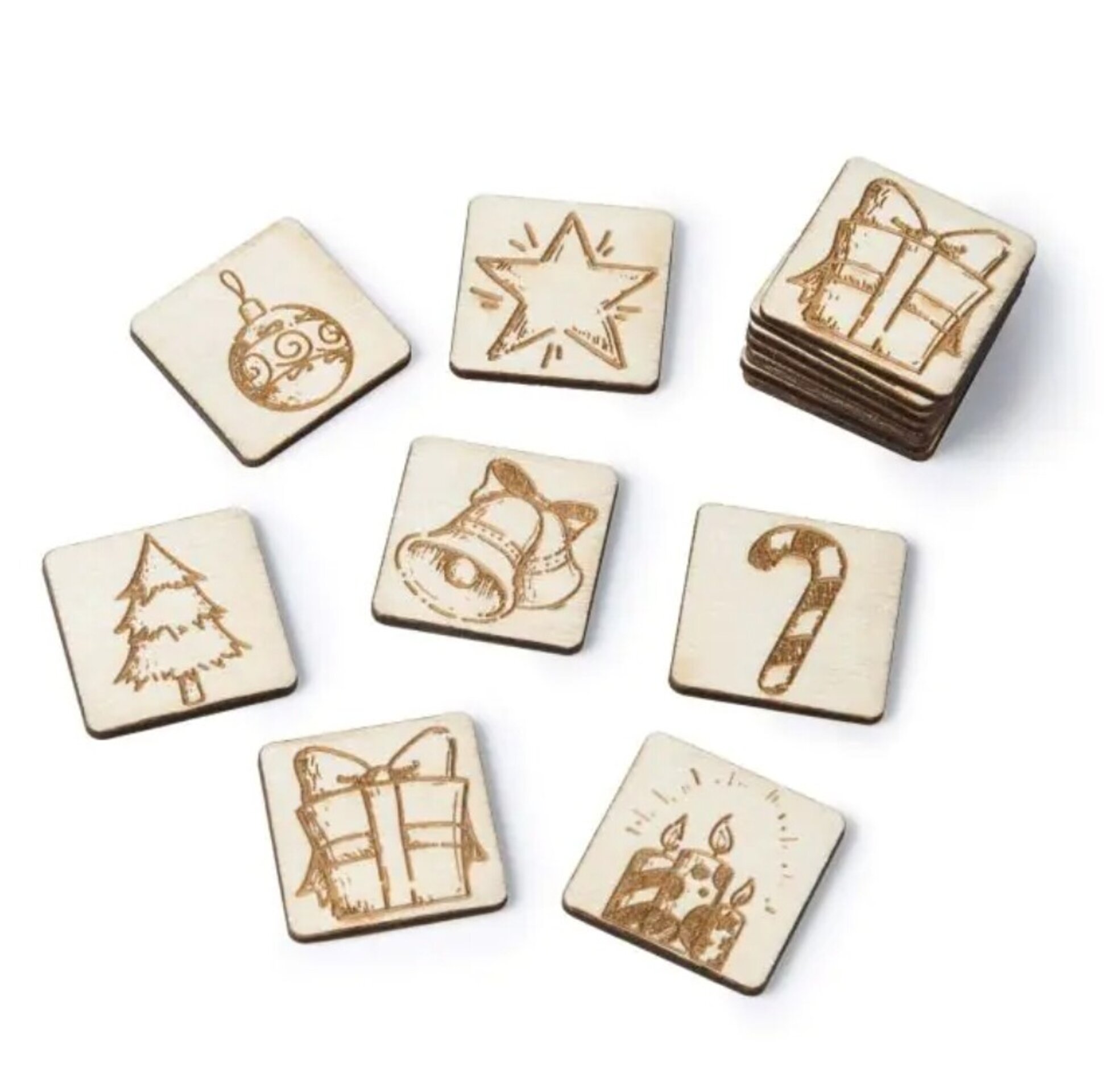 Memory Navideño de 14 fichas de madera con tarjeta - 2