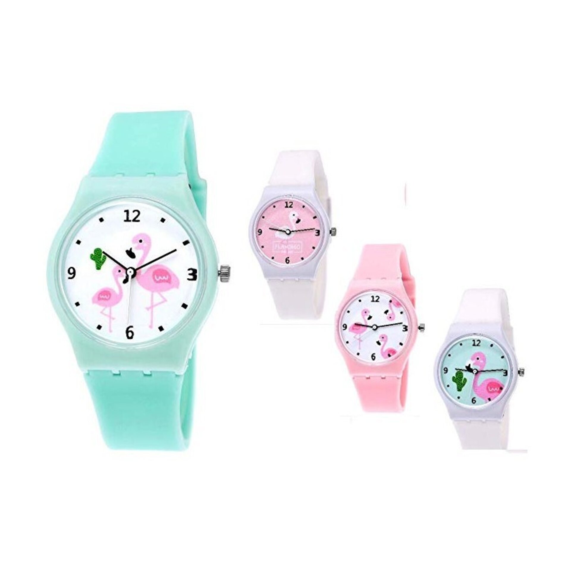 RELOJ ESFERA "FLAMENCOS" SILICONA - 2