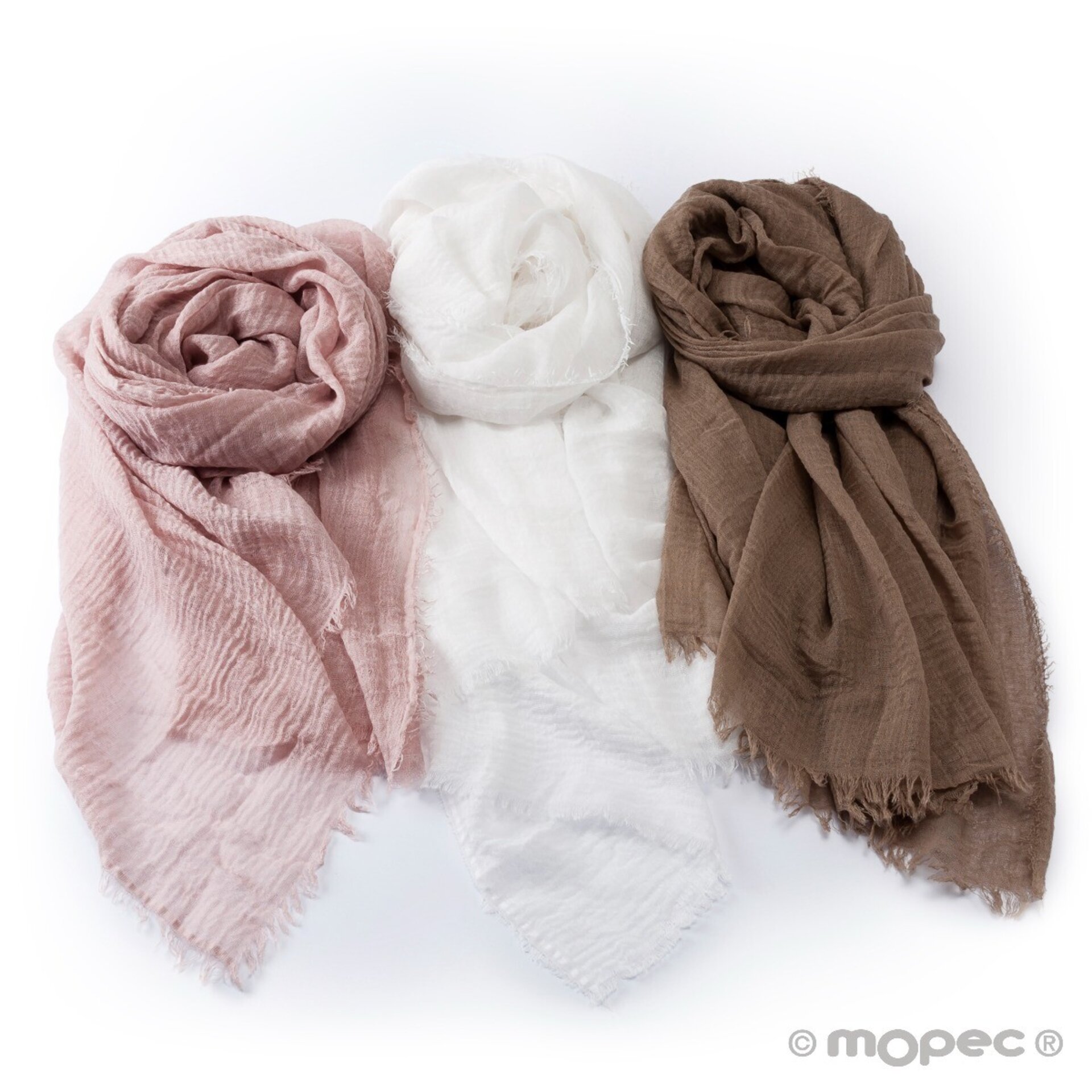 pashmina rosa francia blanco y piedra min 3 precio ud 4,80€ - 2