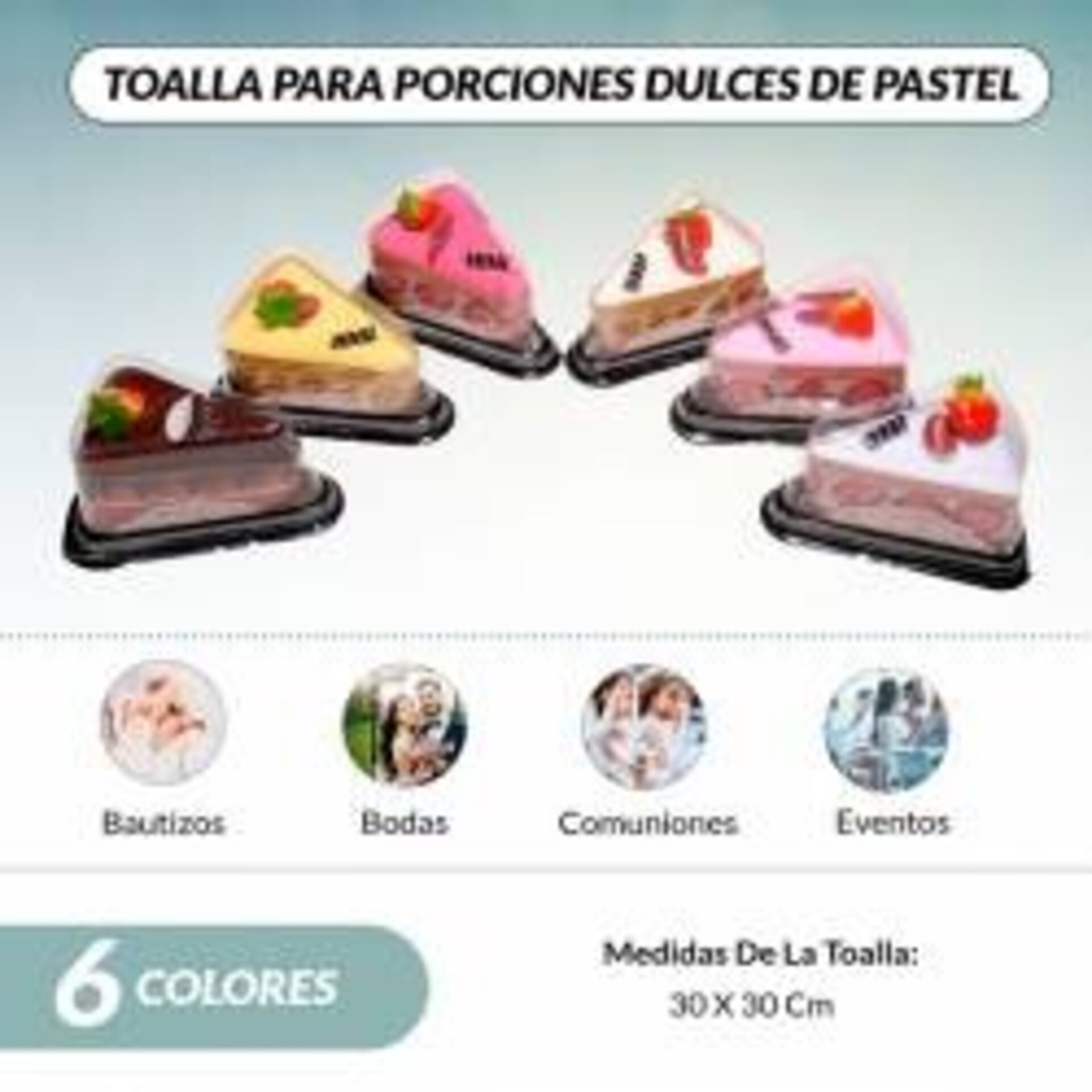 DULCE PORCIÓN PASTEL TOALLA - 3