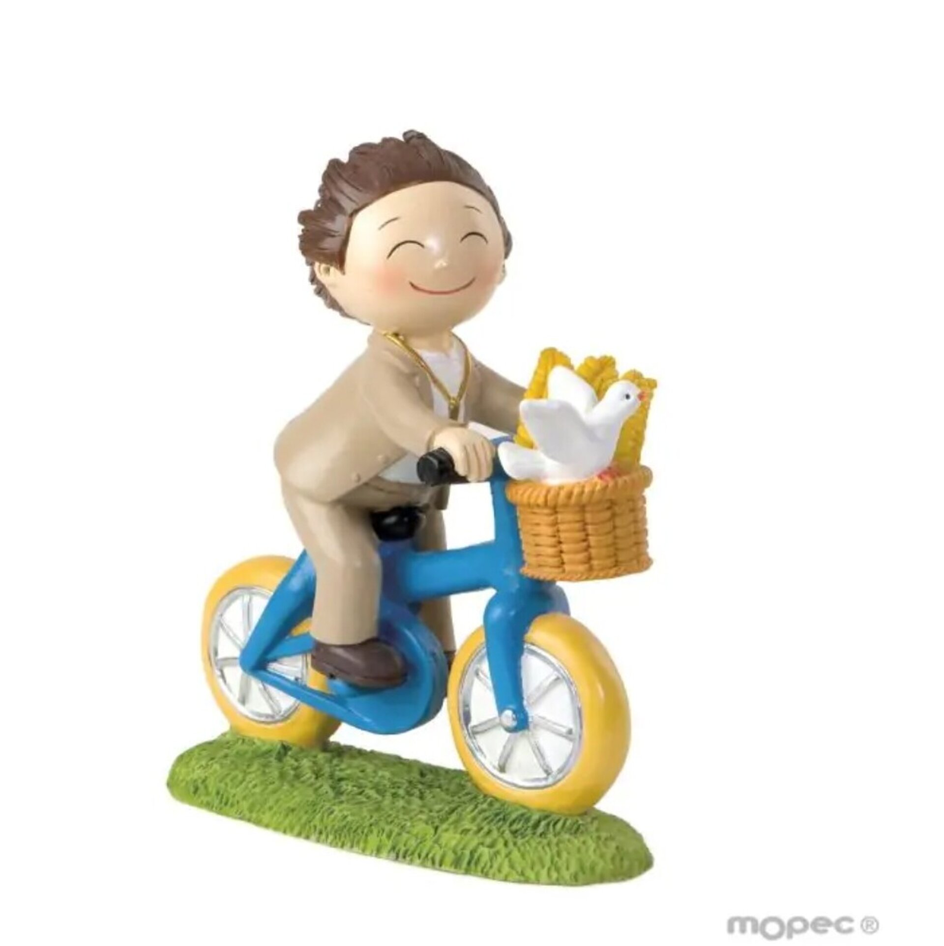 Figura para tartas para Comunión de Niño en Bicicleta - 1