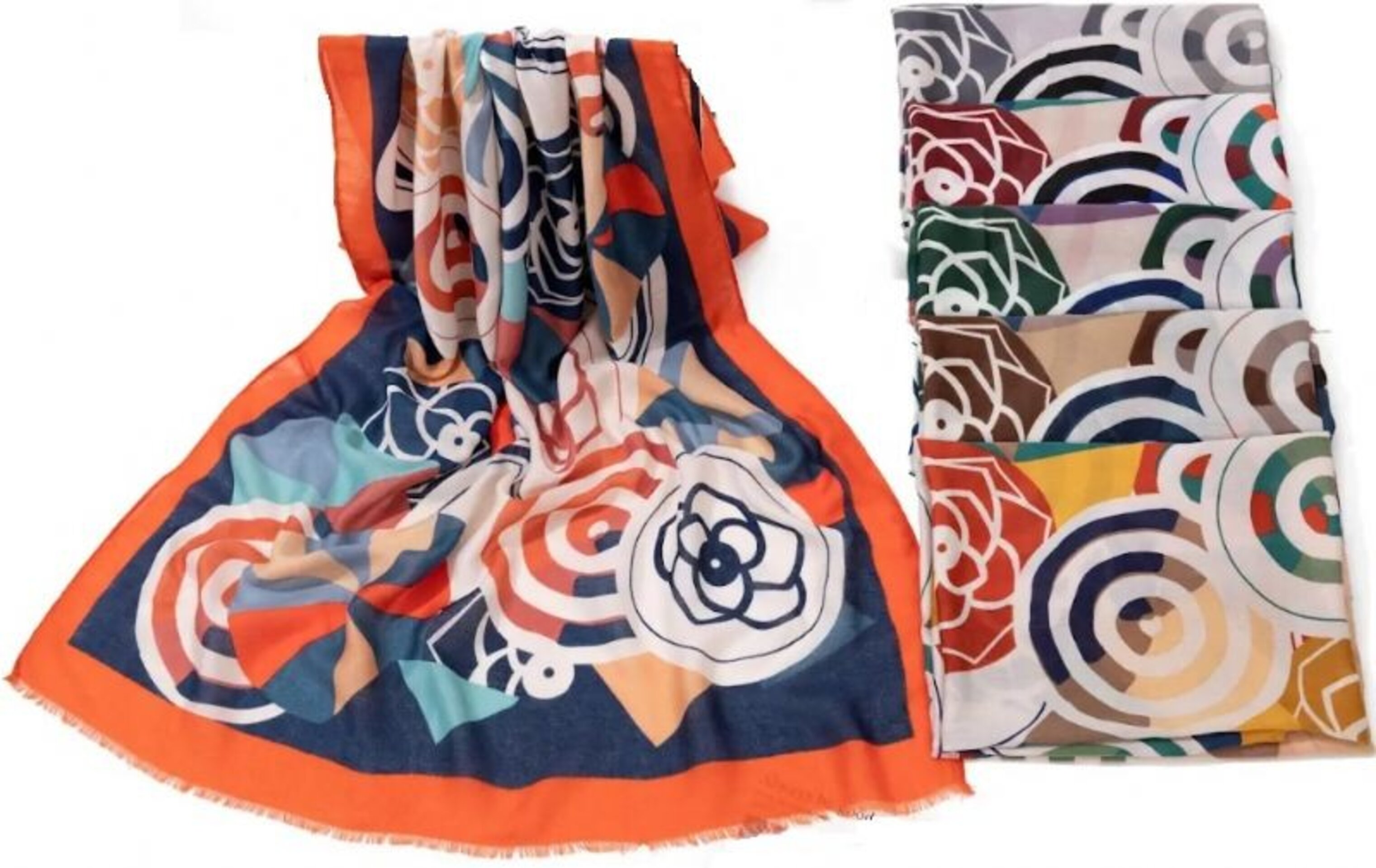 FULAR ESTAMPADO COLORES SURTIDOS 90X180 - 2