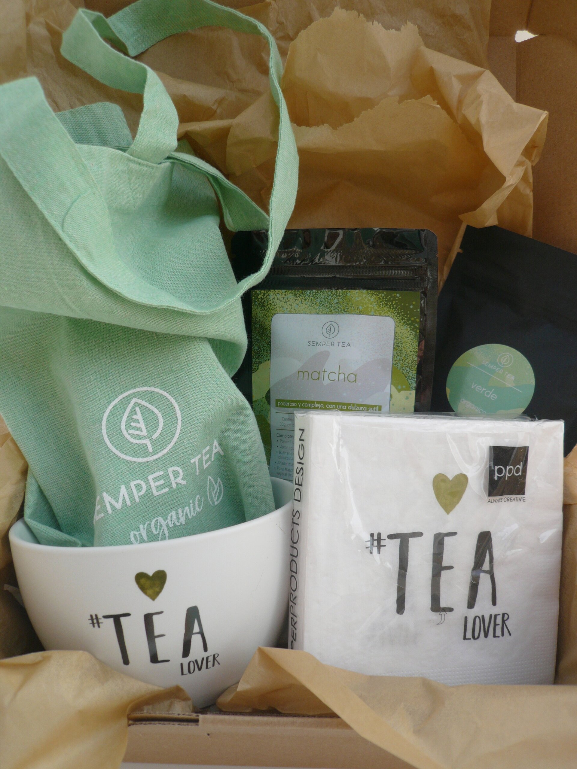 Regalos para madre | Tés verdes + Taza XXL + Servilletas - 3