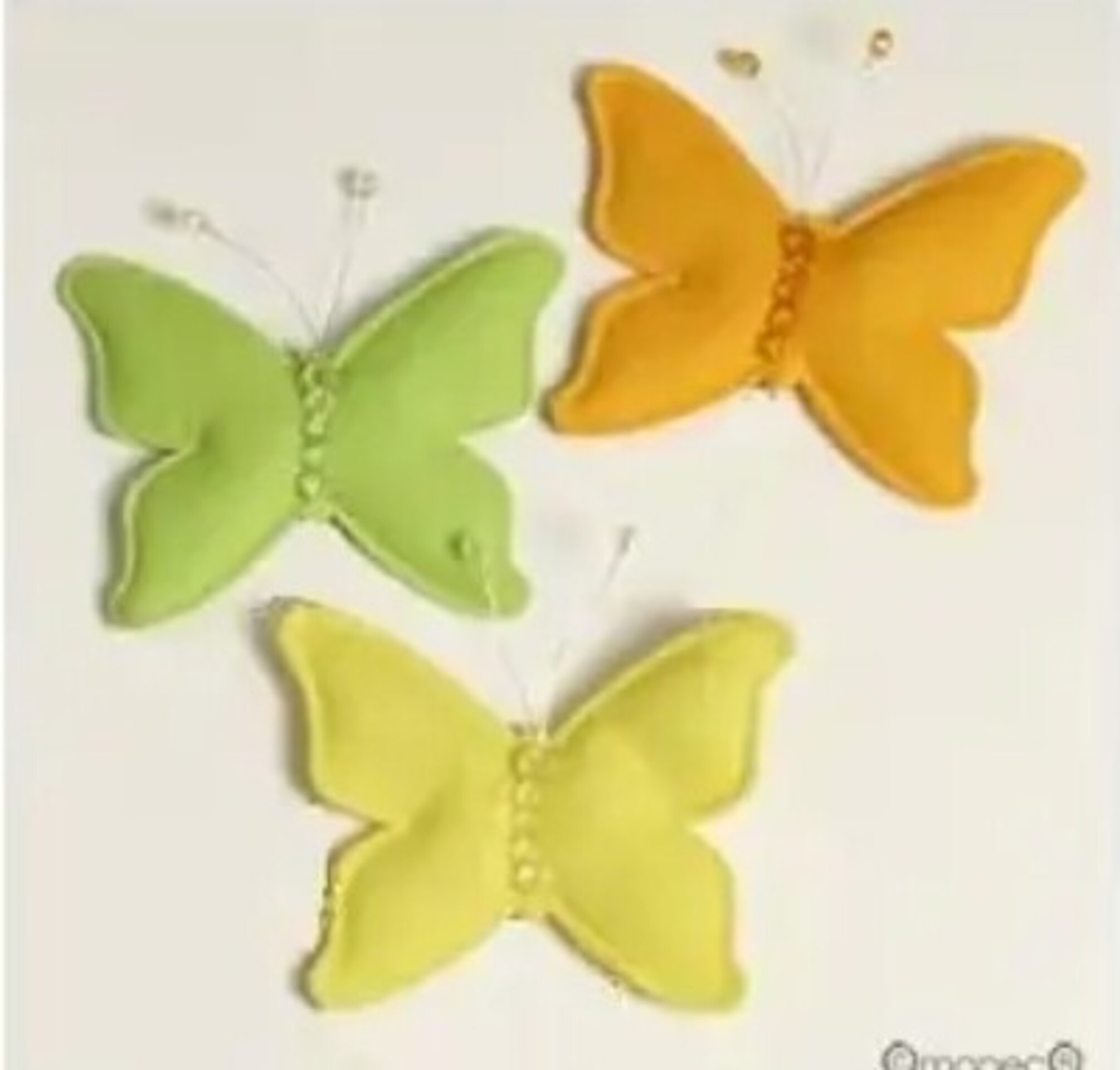 ALFILETERO mariposa fieltro amar.,verde,naranja, 1.20€  min.6 - 1