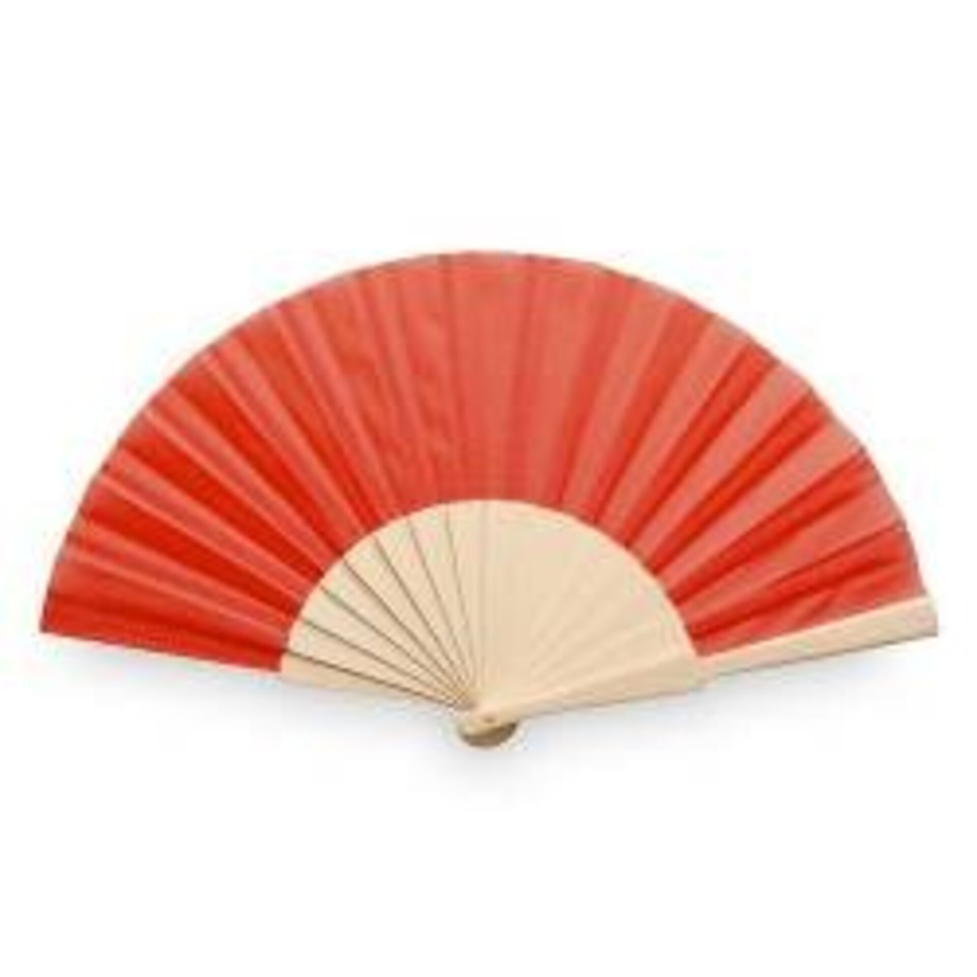 ABANICO DE TELA Y MADERA - 5