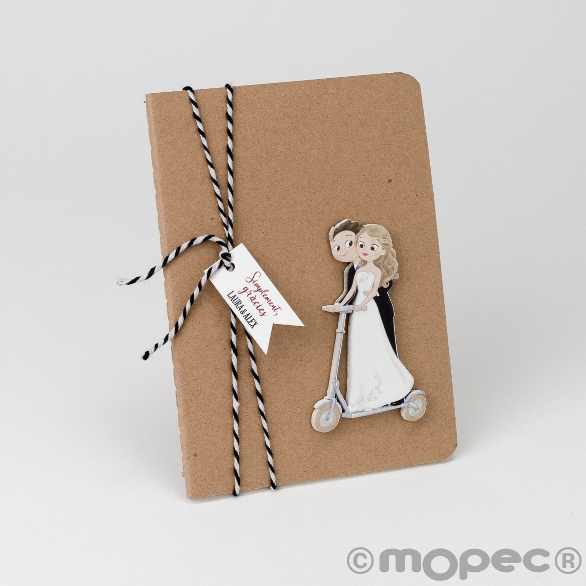 Libreta novios patinete Pop&Fun cinta bicolor - 2