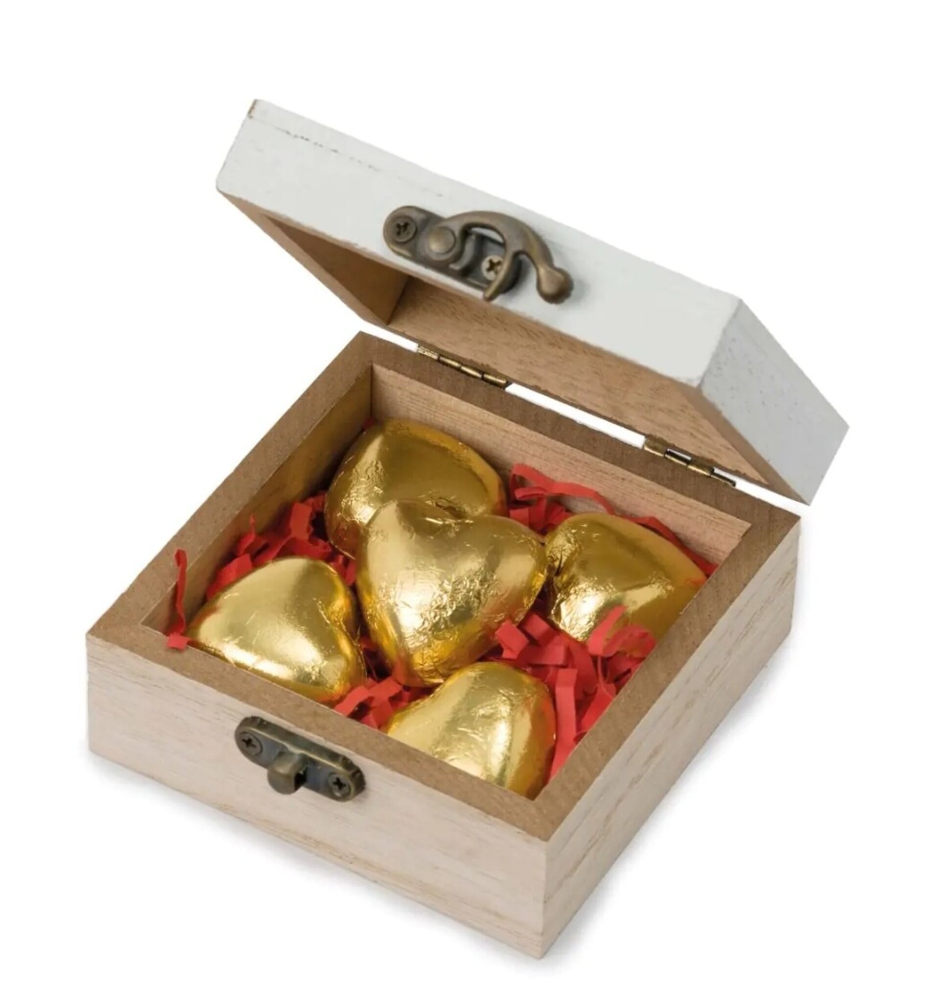 Caja madera navideña tarjeta Merry Christmas 5 cora-choc, 8x5x8cm - 2