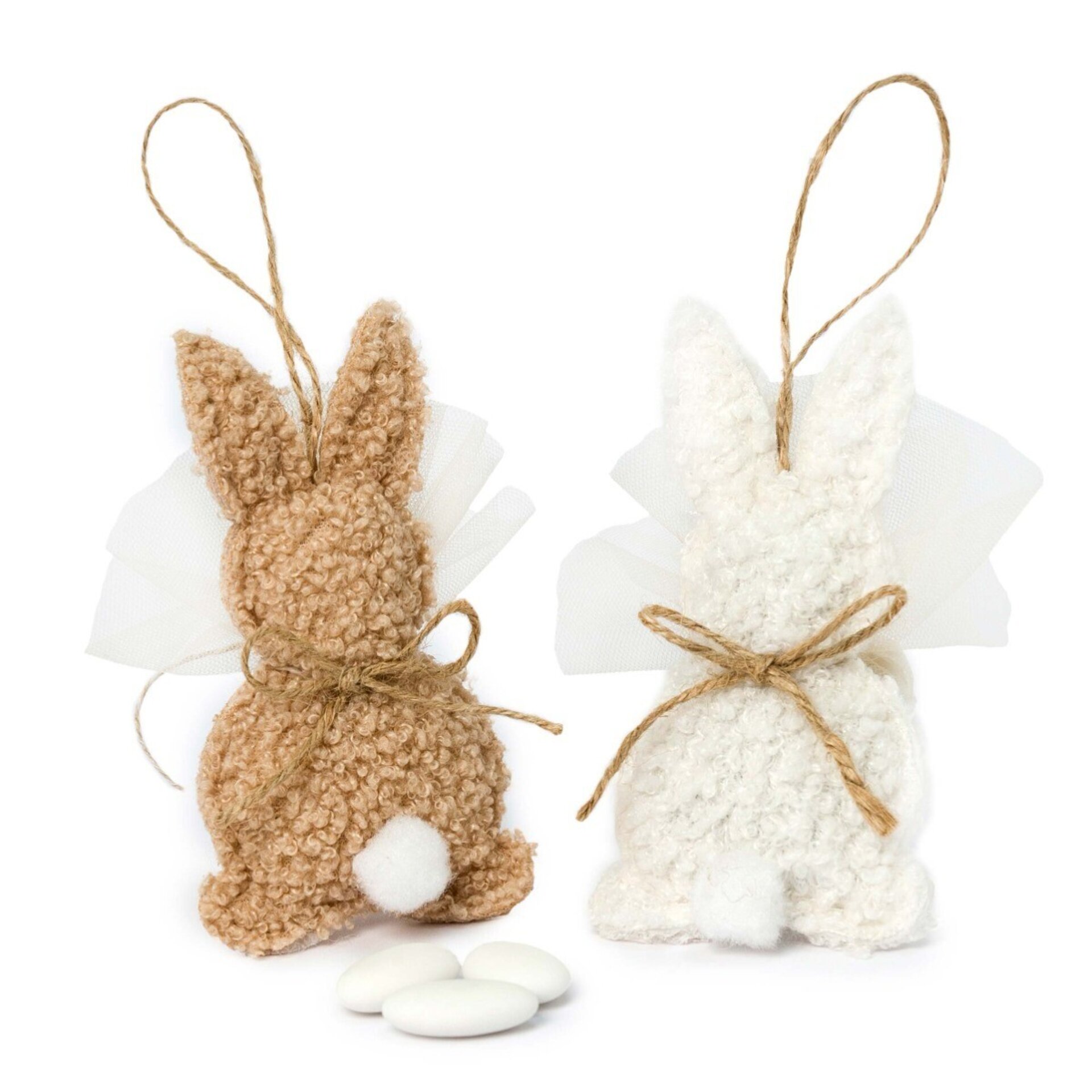Conejitos colgante marfil/beige 3 peladillas choc 2 surt min 4 3,40€ - 1
