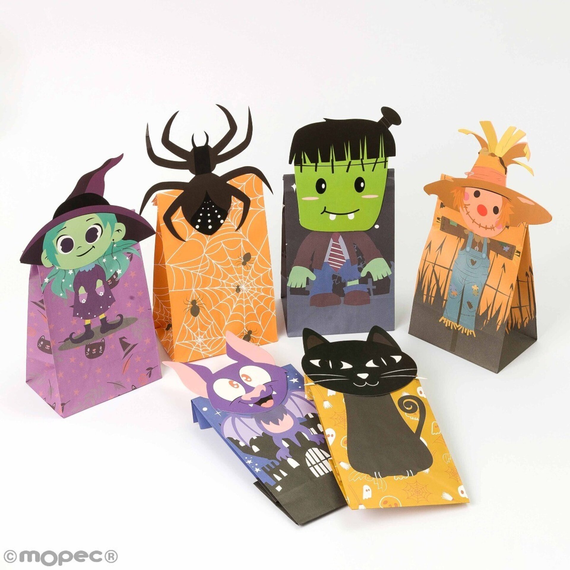 Bolsa Halloween con silueta y adhesivo 12x28x8cm. stdo6, min.12 0,90€ - 2