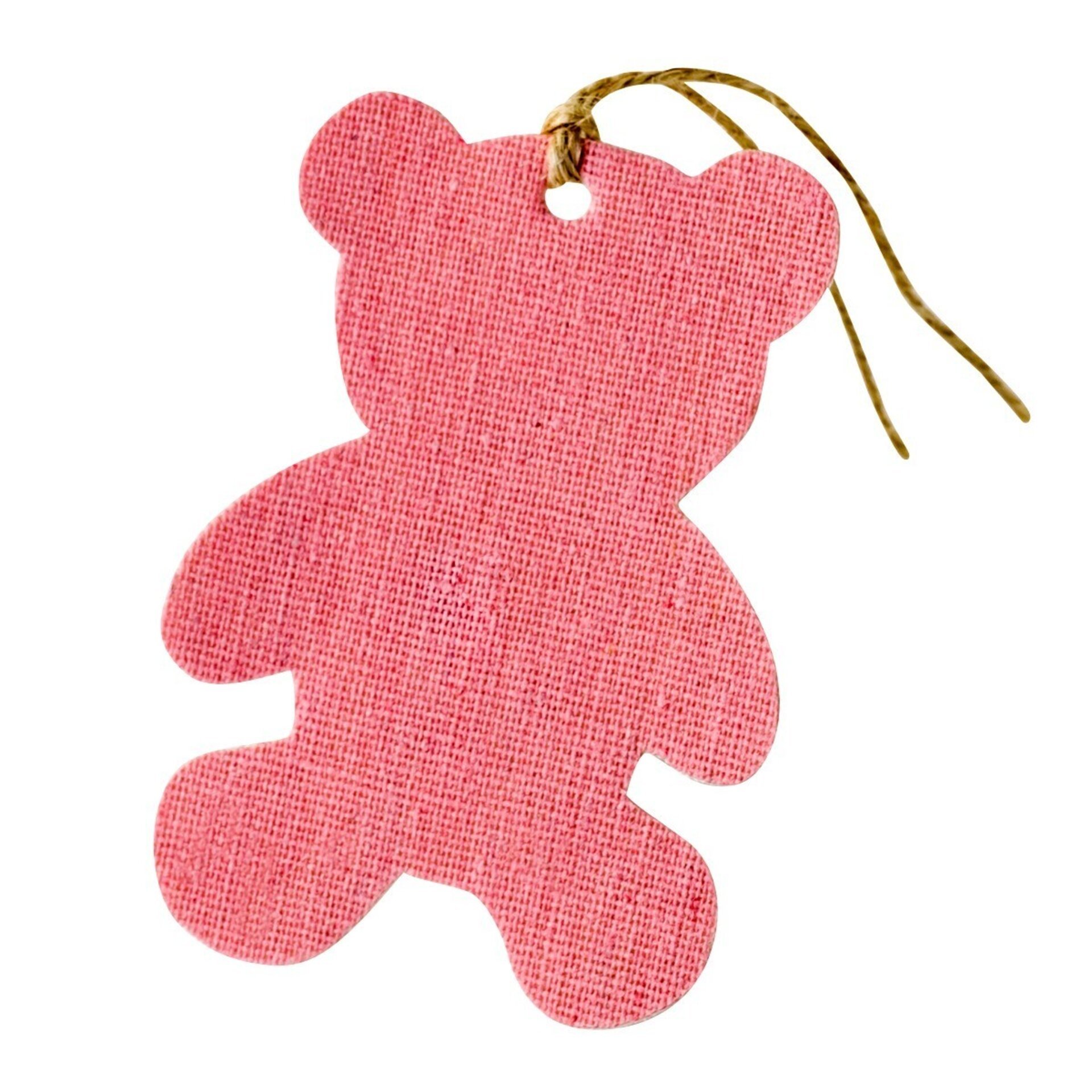 Colgante textil decorativo osito rosa,8cm. Min.6 0,40€ - 2