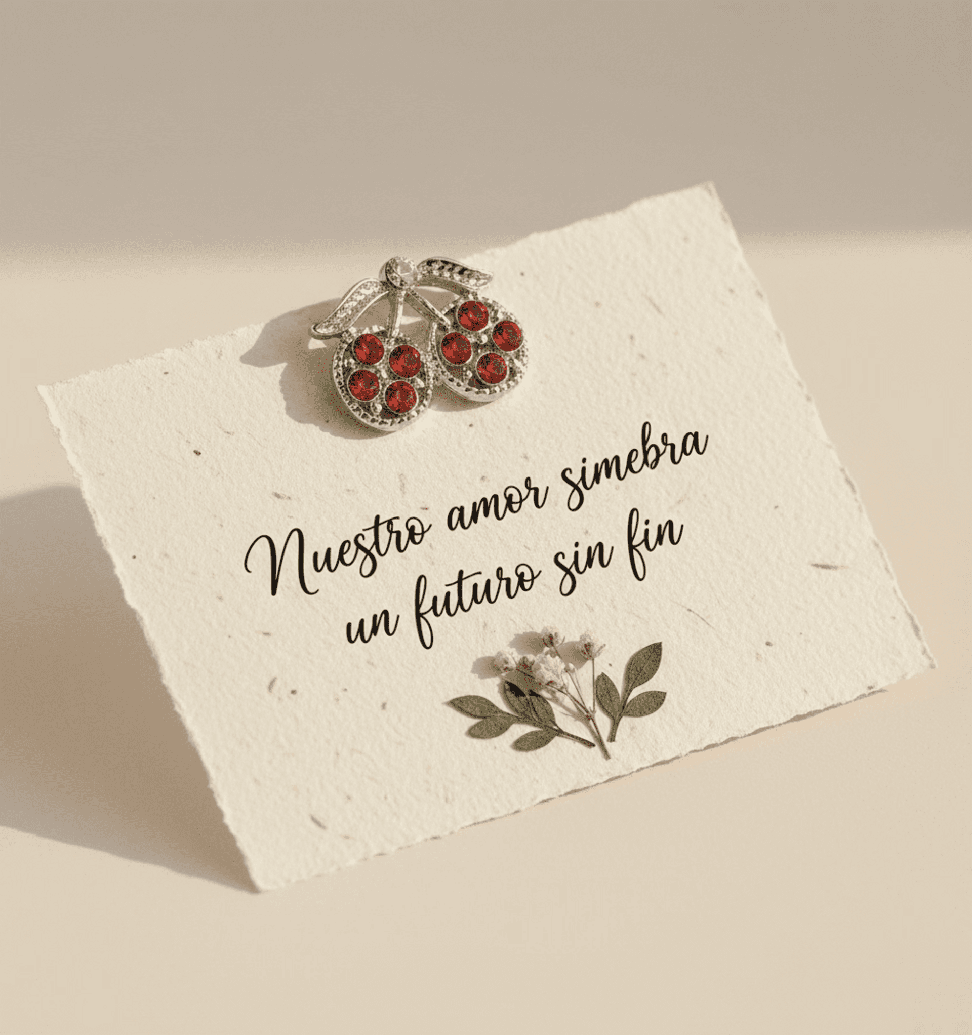 Alfiler para boda con papel de semillas - 2