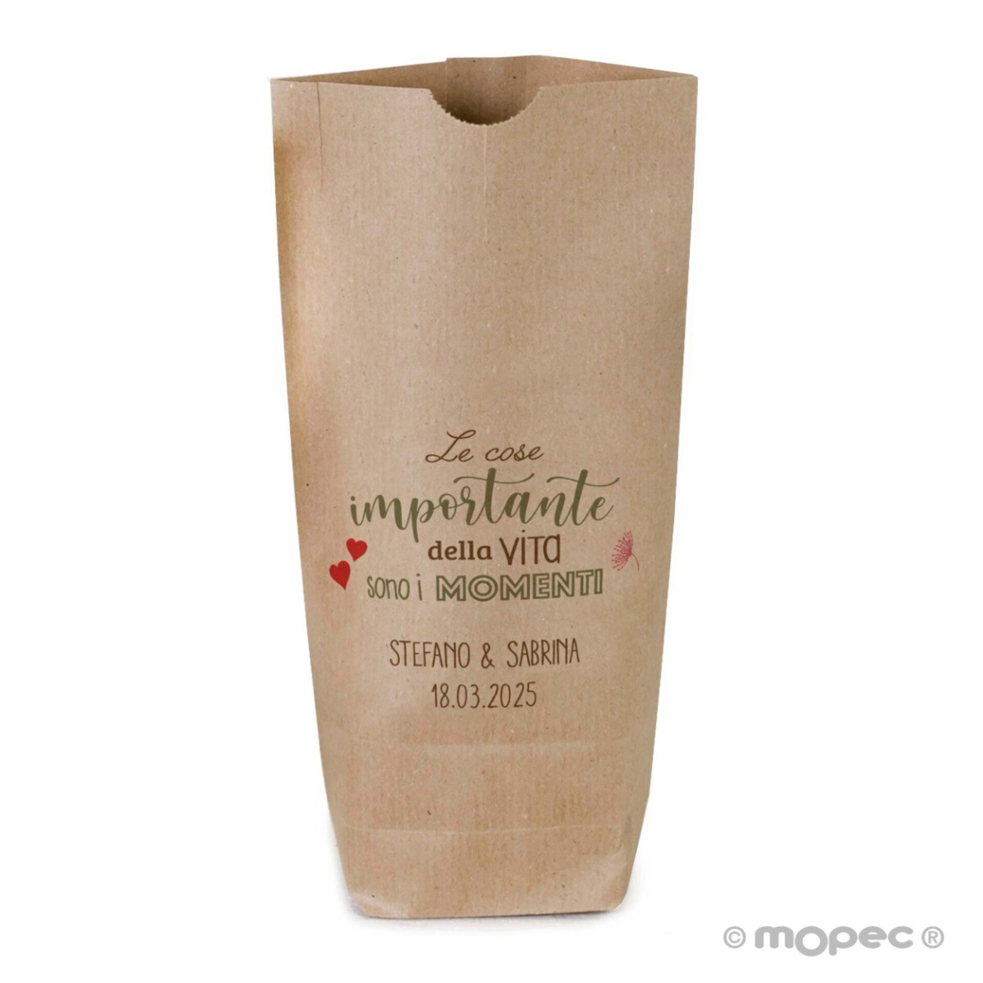 Bolsa Kraft Le Cose Importanti 12x22,5cm. Min.25 1,20€ - 1