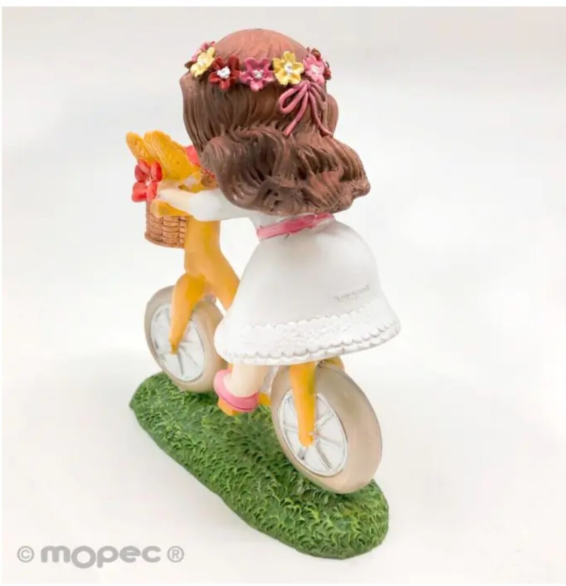 Figura para tartas Niña Comunión en Bicicleta - 2
