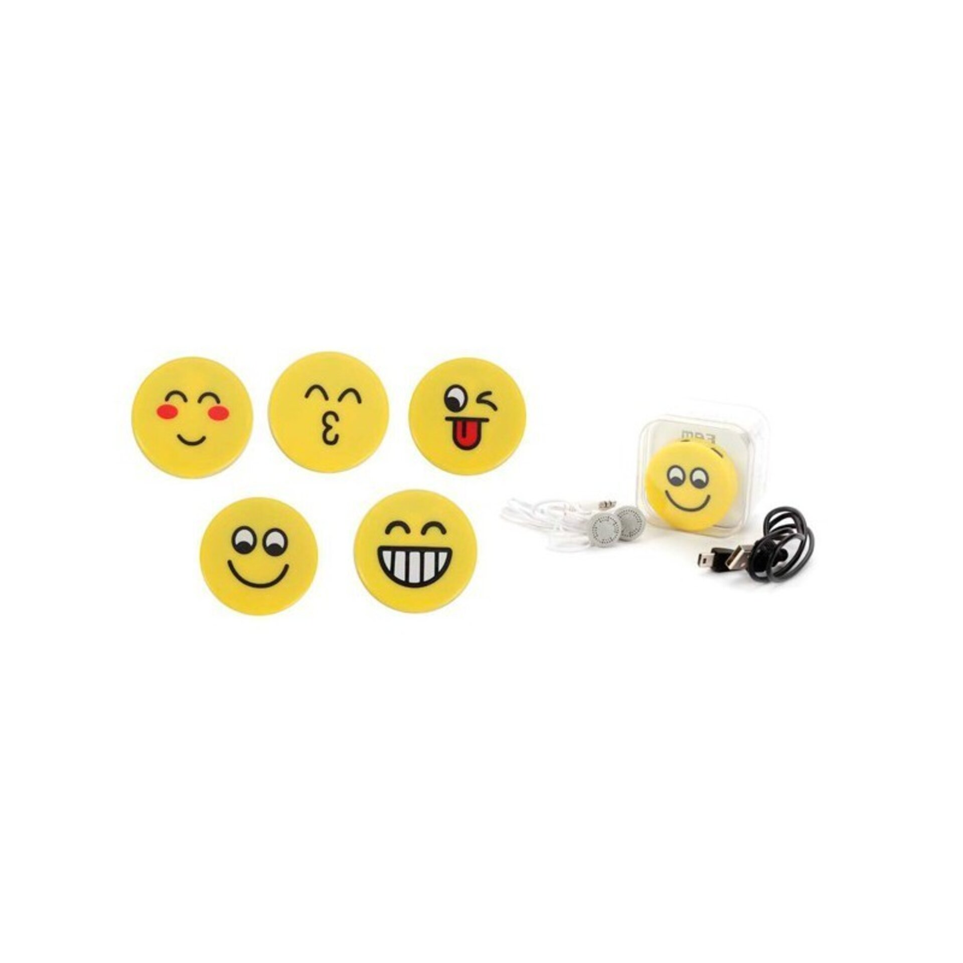 MP3 EMOTICONO EN CAJA DE REGALO (CABLE+CASCOS) - 4