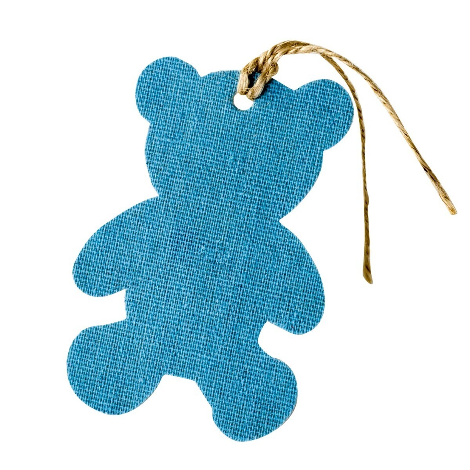 Colgante textil decorativo osito azul,8cm. Min.6 0,40€ - 2
