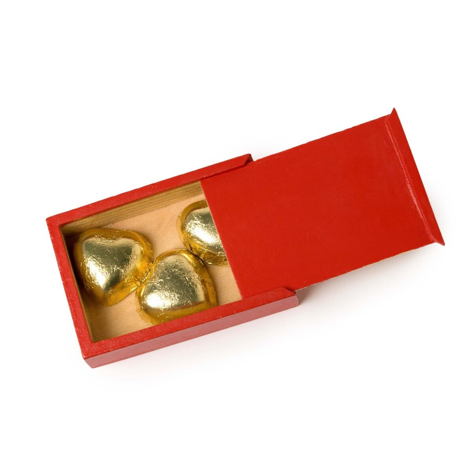 Caja madera roja tarjeta San Valentí­n 3 cora-choc - 2