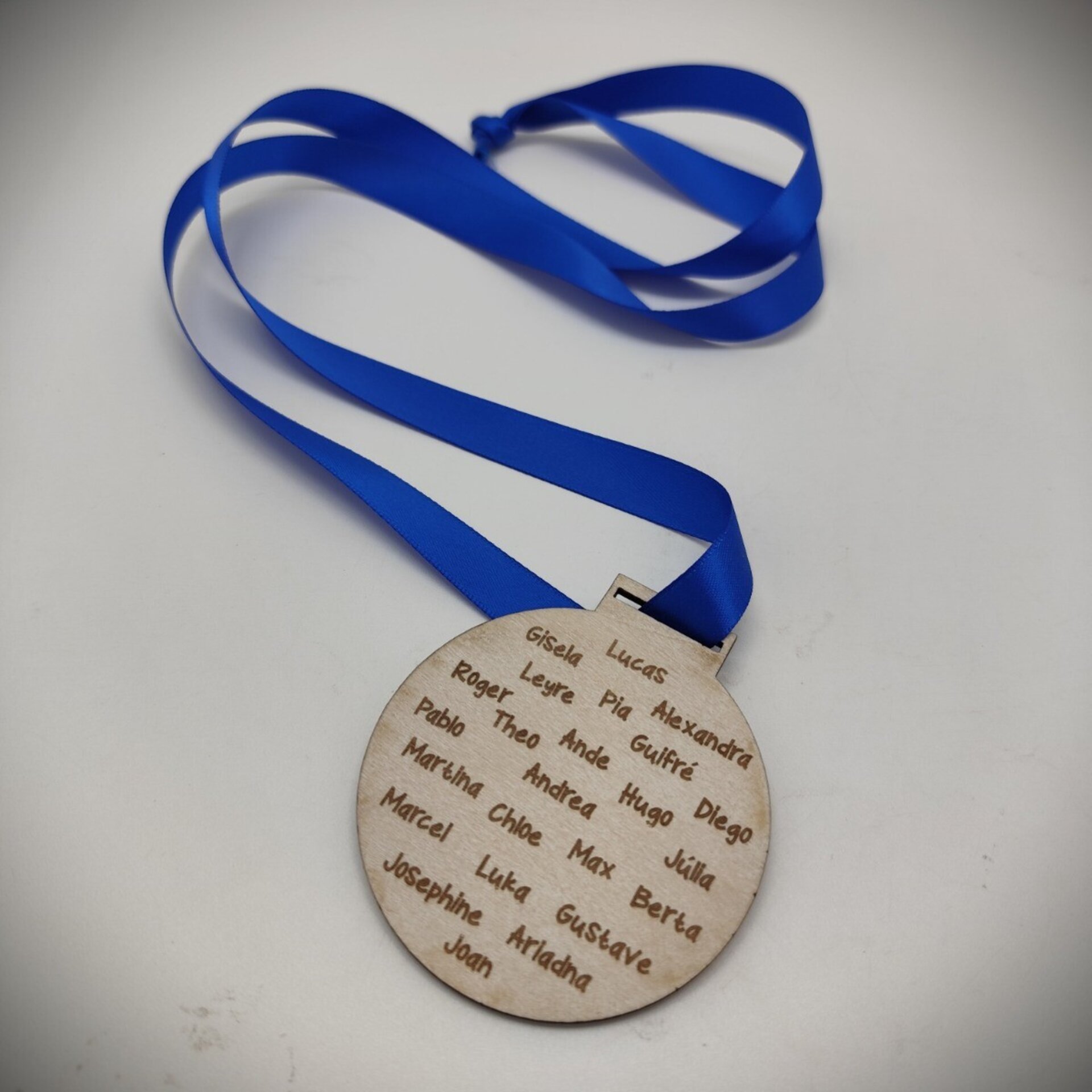 Medalla de madera al mejor profe personalizada dos caras - 2