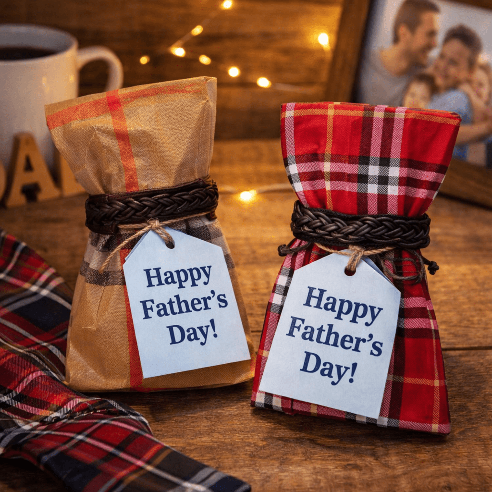 PAÑUELO DE HOMBRE + PULSERA DE PIEL ENTRELAZADA LISA - 1