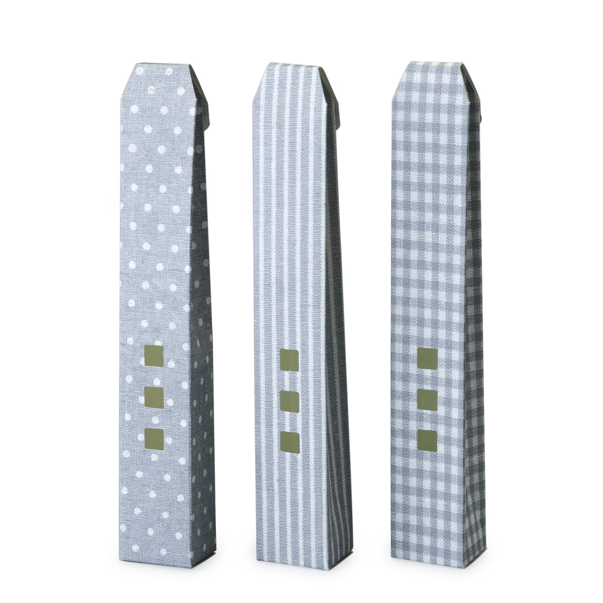 Estuche 3ventanas R/T/C gris 19x3x2,5cm. Min.24 0,65€ - 2