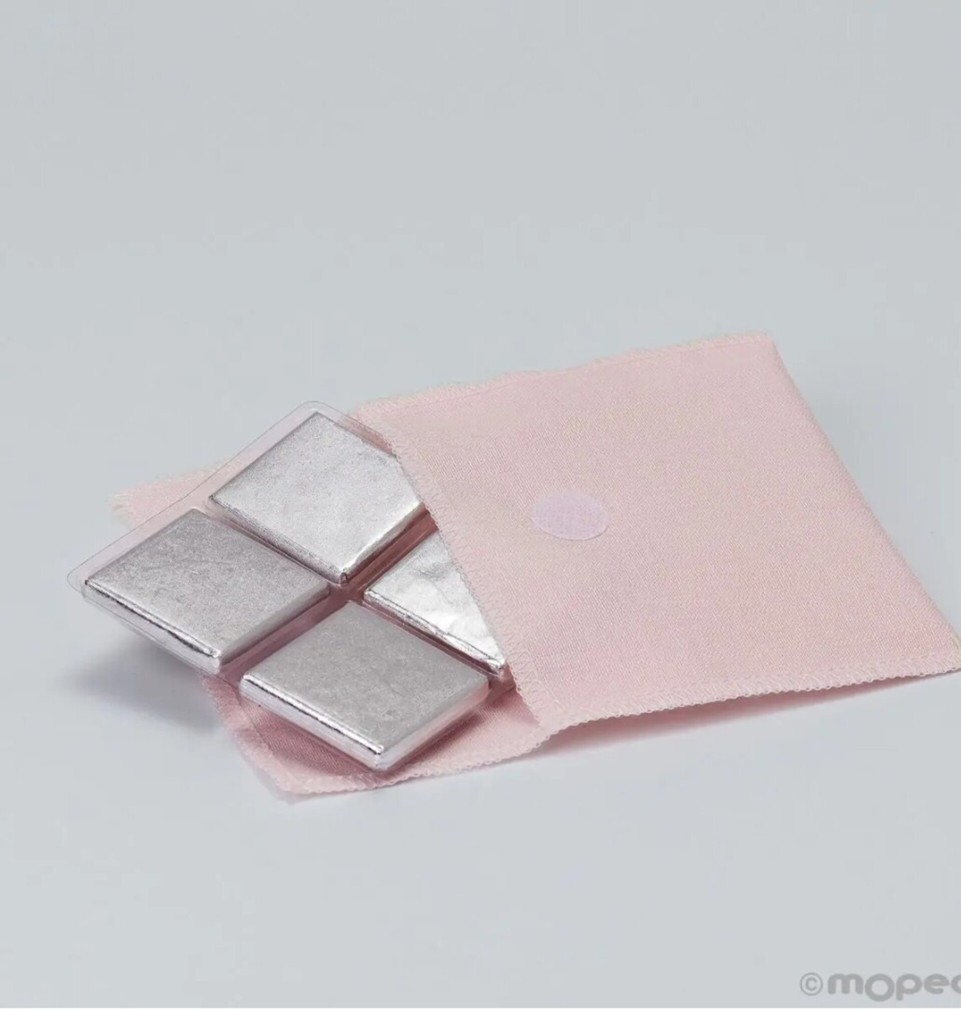 Guardatodo Corazón rosa&gris 4 napolitanas 9x11cm, min.2 - 2