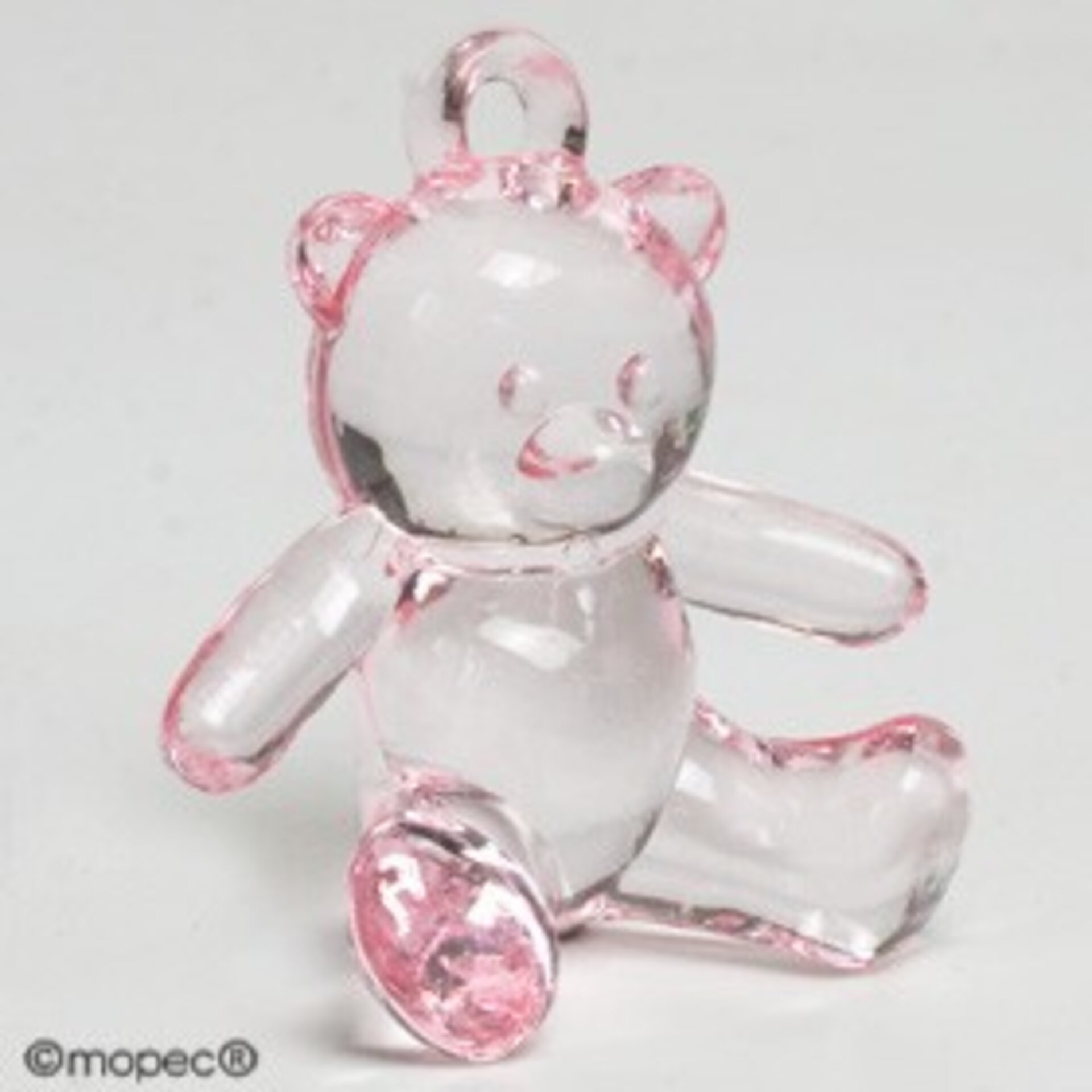 Osita rosa plástico 4cm. precio bolsa 50uds. - 2