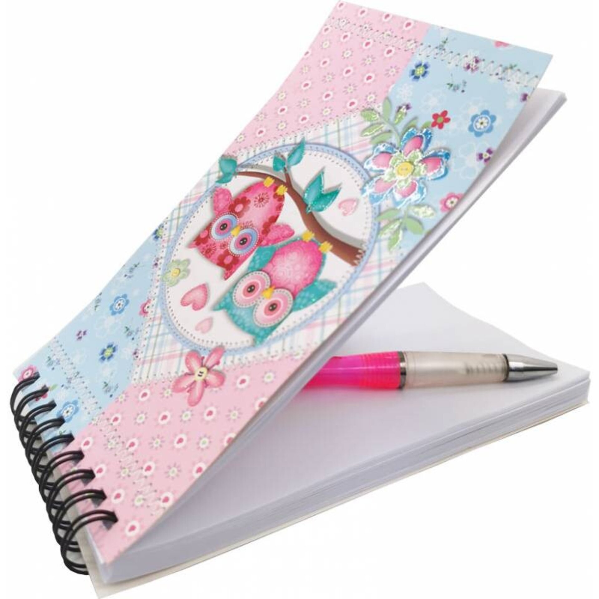 LIBRETA + BOLÍGRAFO BÚHOS EN CAJA REGALO - 2