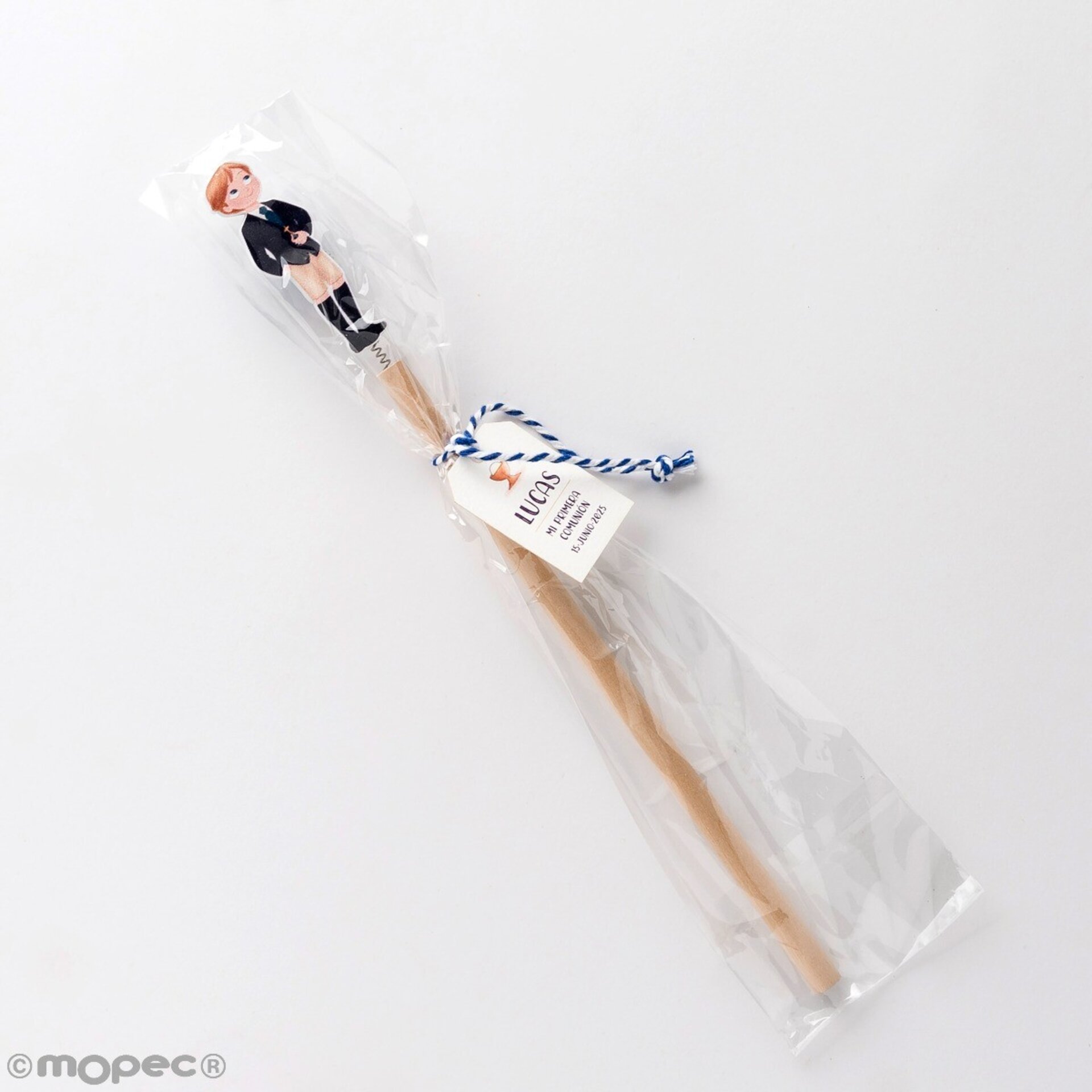 Lápiz Comunión niño pantalón corto en bolsa con cordel 1,55€ - 2