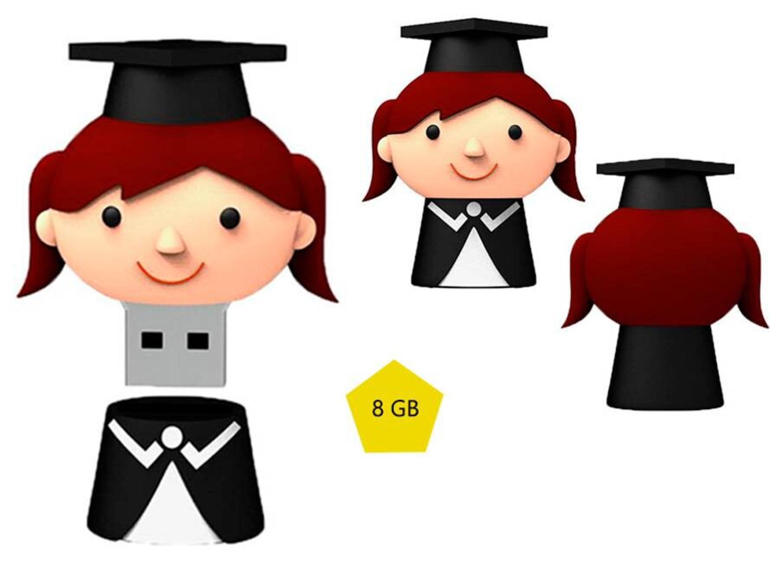 MEMORIA USB GRADUACIÓN NIÑA BIRRETE 8GB - 1