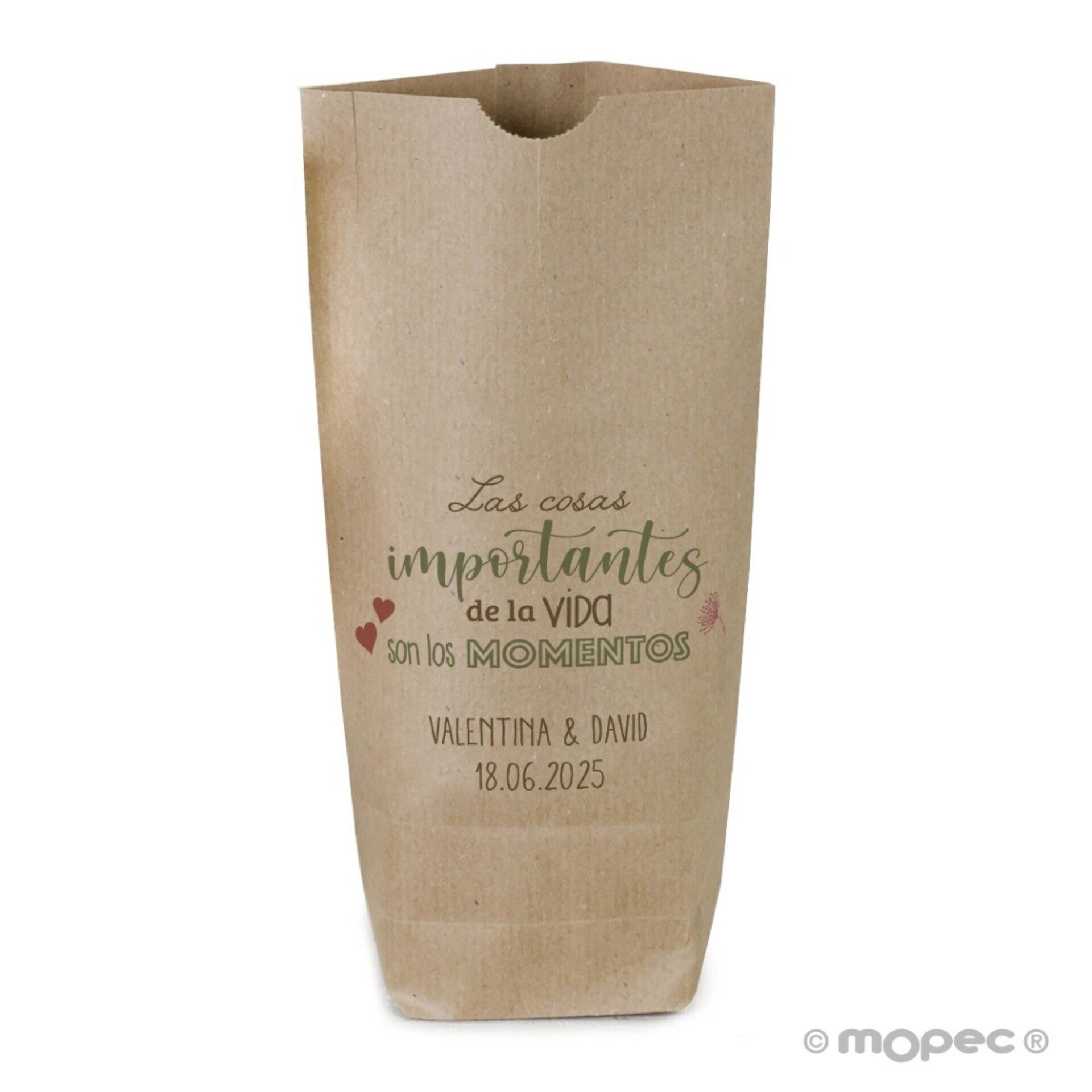 Bolsa Kraft Las cosas Importantes 12x22,5cm. Min.25 1,20€ - 1