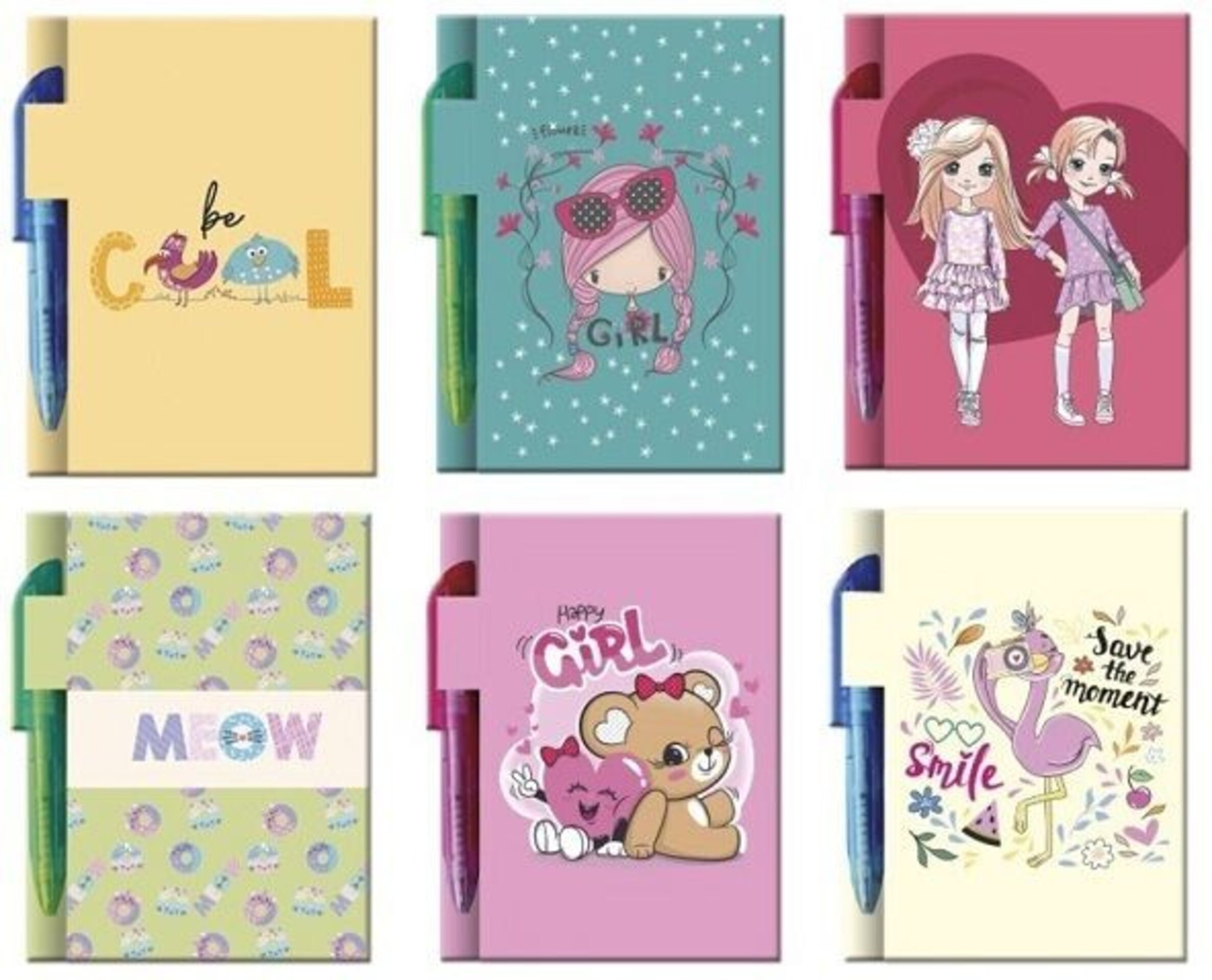 MINI LIBRETA C/BOLIGRAFO CUTE GIRL 8,8X11,4 CM 100 HOJAS - 2