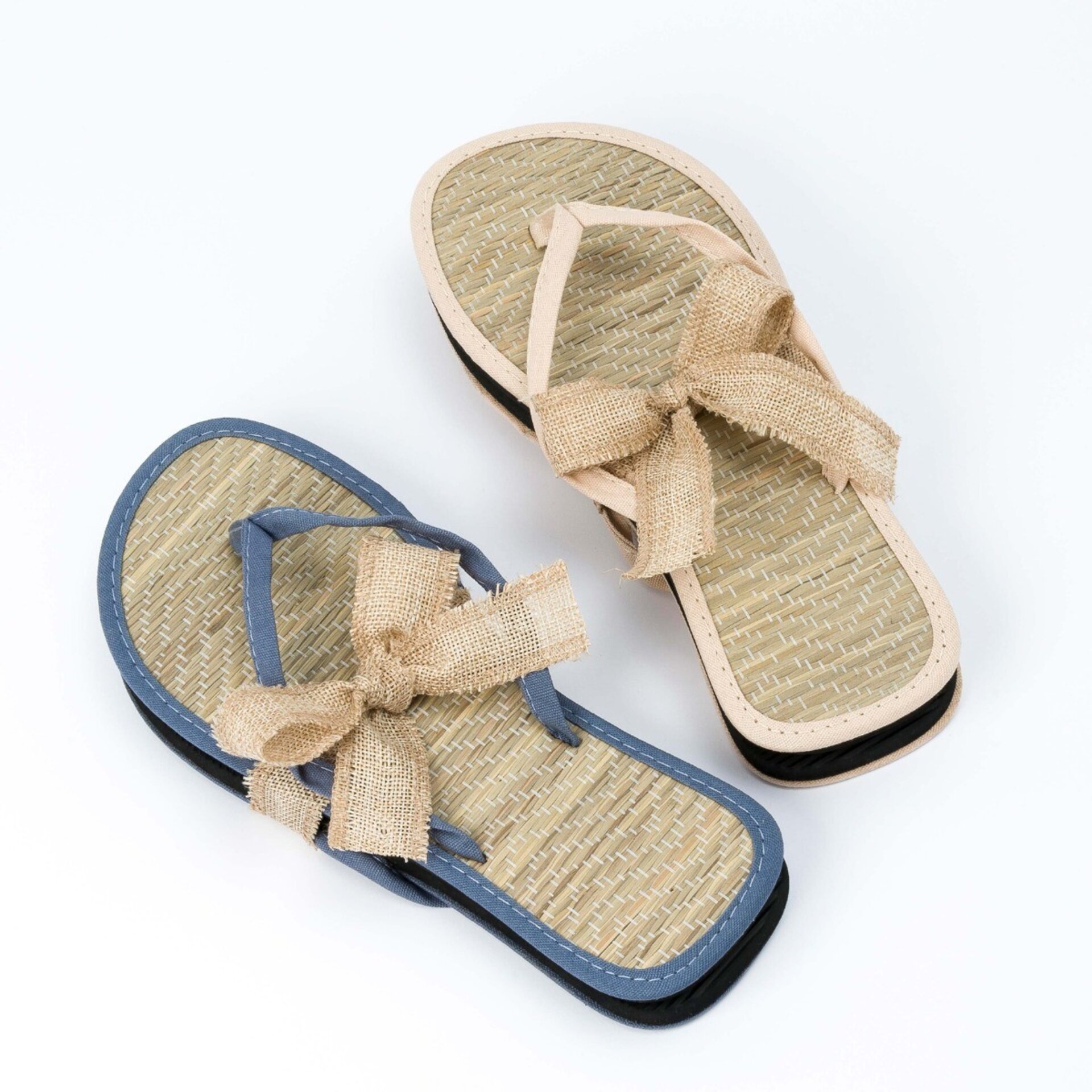 Flip Flop bambú azul/rosa talla M decoradas min 2 precio ud 6,50€ - 1