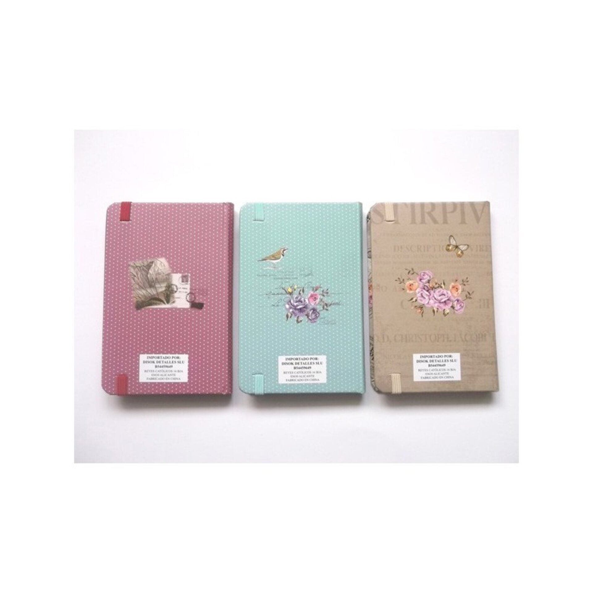 LIBRETA TAPA DURA CON CIERRE "MARIPOSAS" - 2